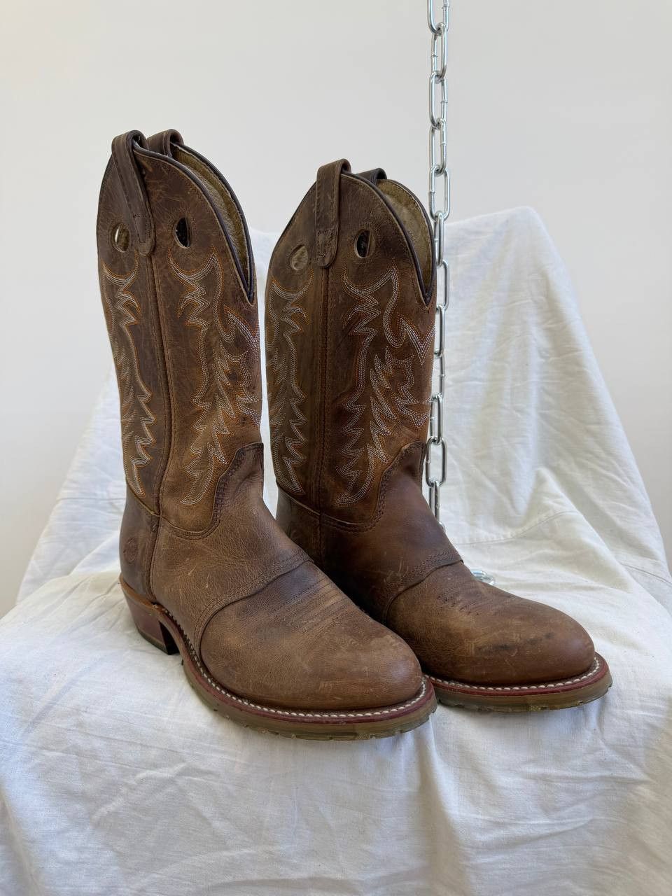 Hedi Slimane Studded platform brown boots avant garde vintage A.S. 98 Size US 7 / EU 40 - 3 Thumbnail
