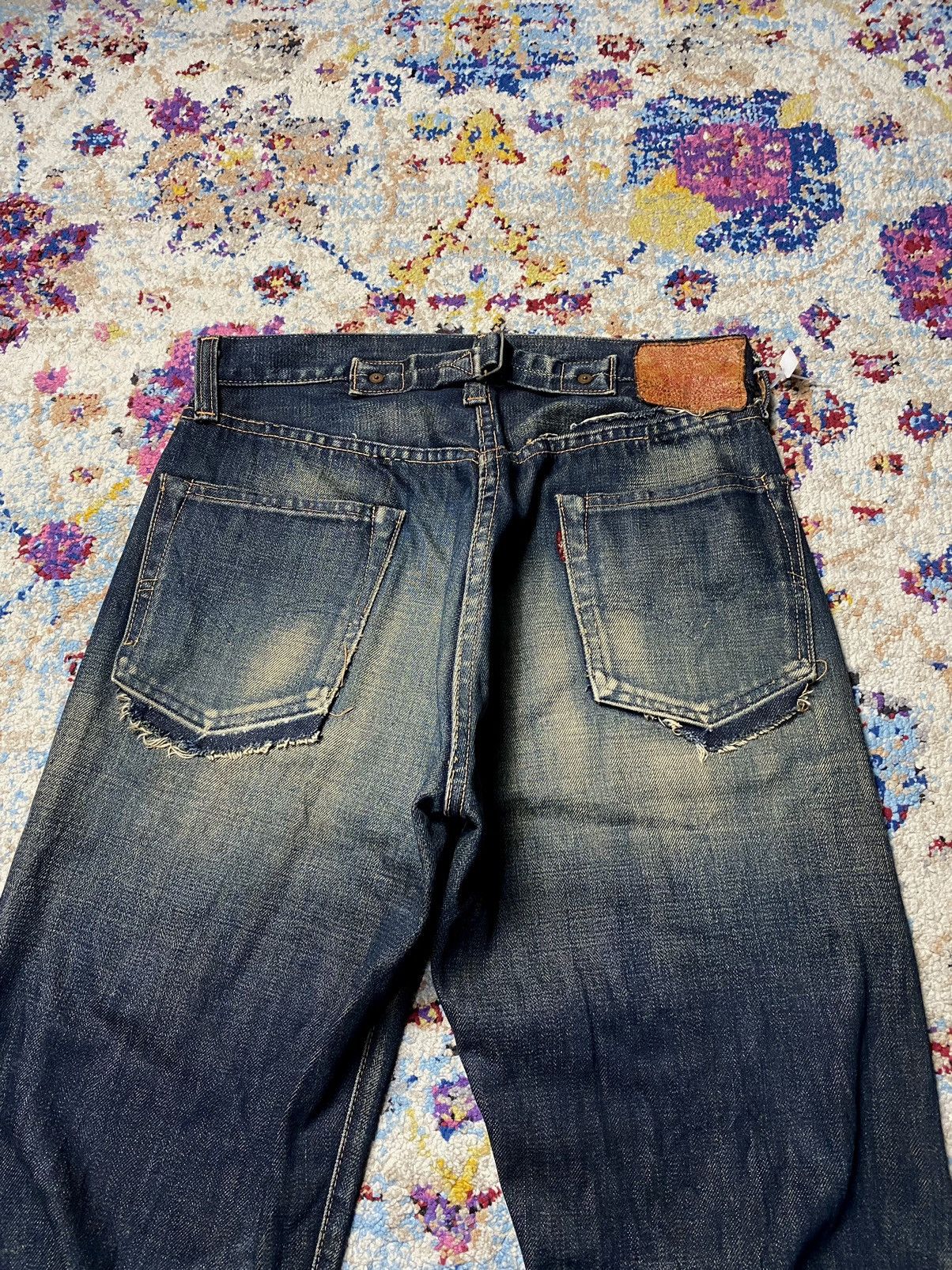 Levi's × Levi's Vintage Clothing × Vintage 1980 Cinch Buckleback Big E 501 Levis Selvedge Slim Straight Size US 34 / EU 50 - 9 Thumbnail