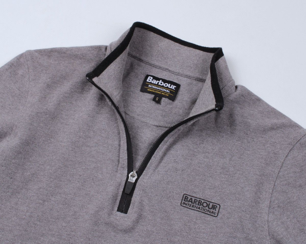 Barbour BARBOUR International Half 1/4 Zip Cotton Gray Pullover Size US S / EU 44-46 / 1 - 5 Thumbnail