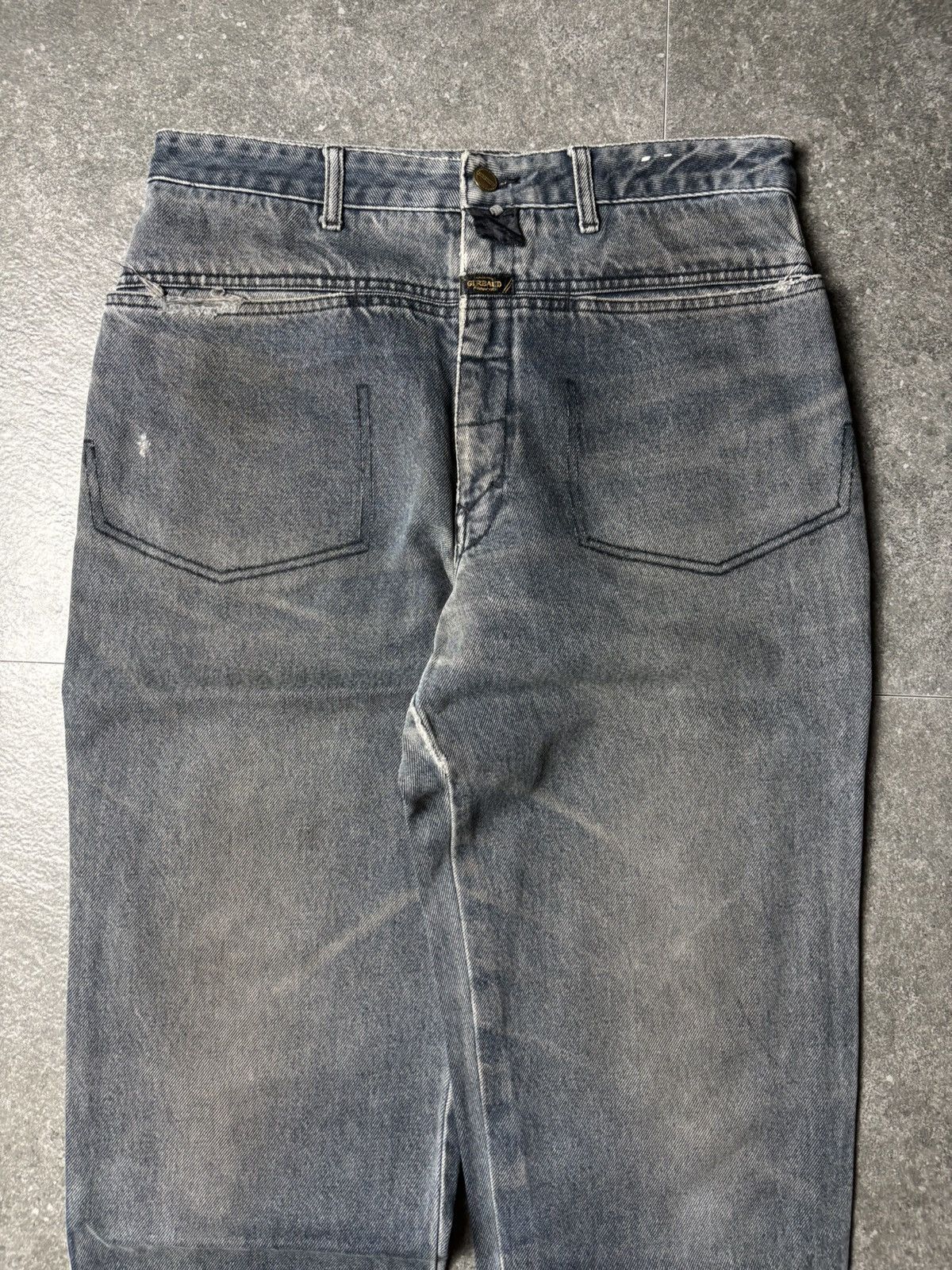 Marithe + Francois Girbaud 2000s Marithe Francois Girbaud Stone Washed Dirty Jeans Size US 30 / EU 46 - 3 Thumbnail