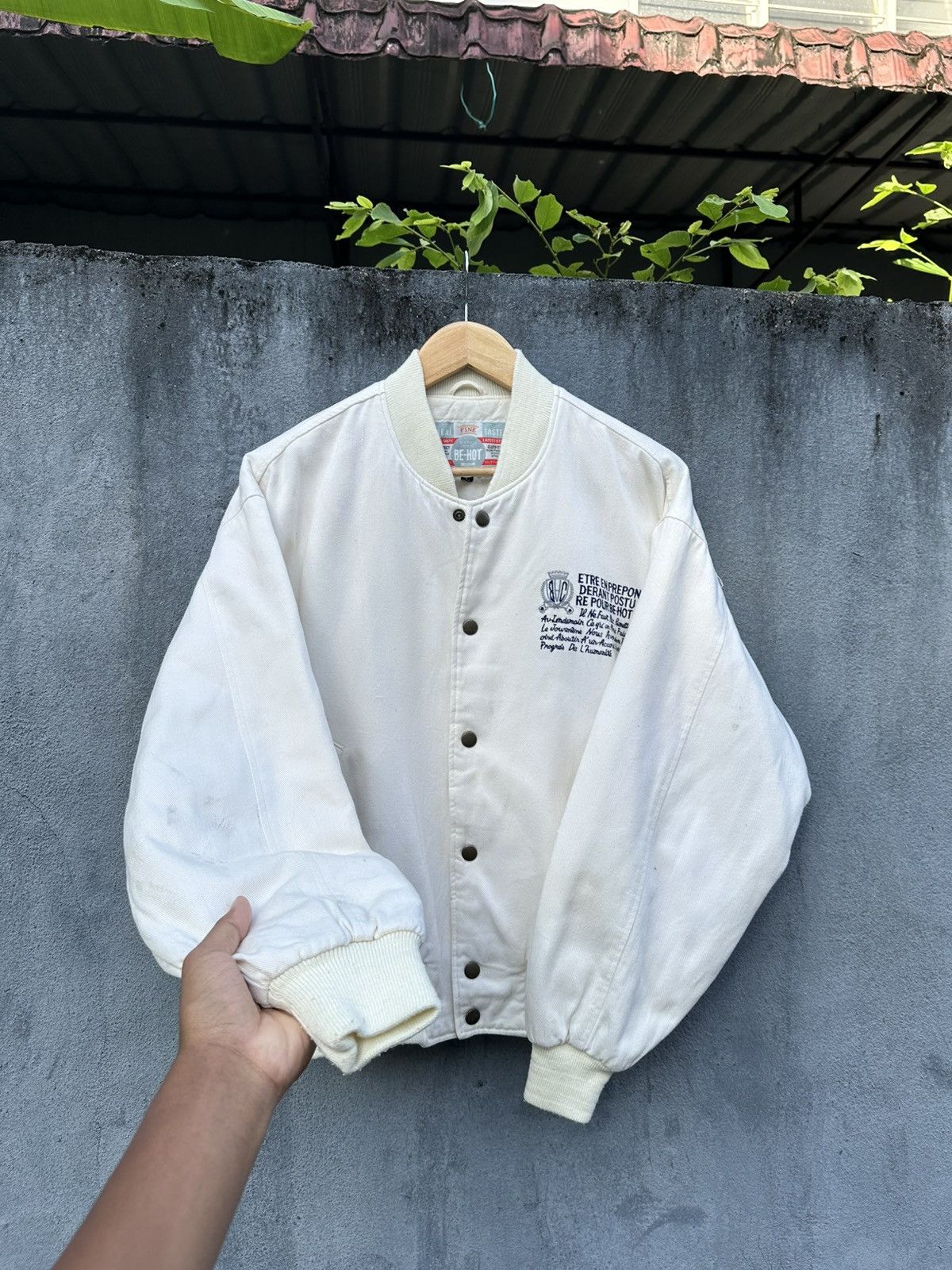 Vintage 👹Vintage BeHot Embroidery Logo Bomber Jacket Size US M / EU 48-50 / 2 - 9 Thumbnail