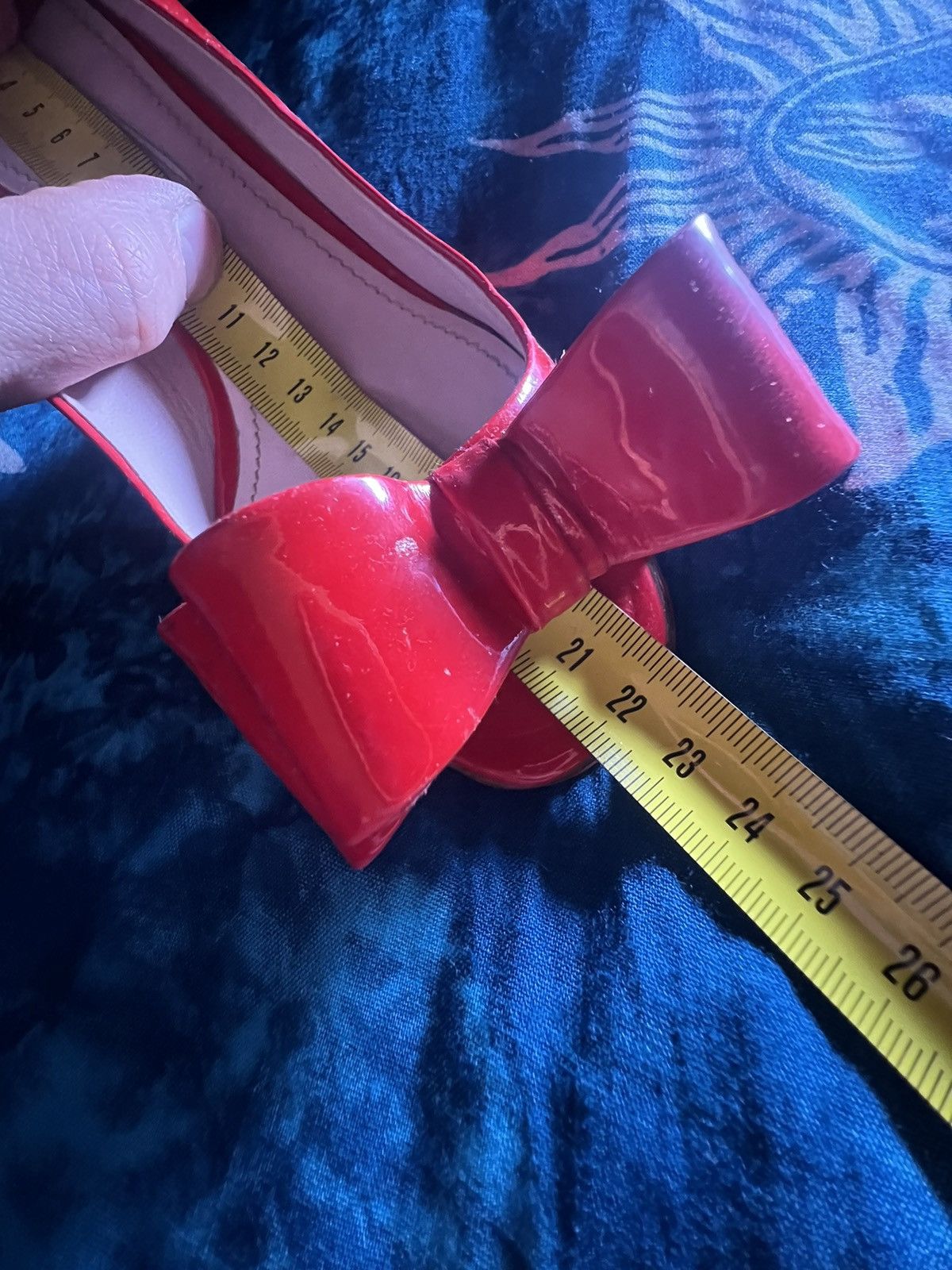 Miu Miu Miu Miu Red Patent Leather Block Heel Pumps Y2K Size US 4 / IT 34 - 16 Thumbnail