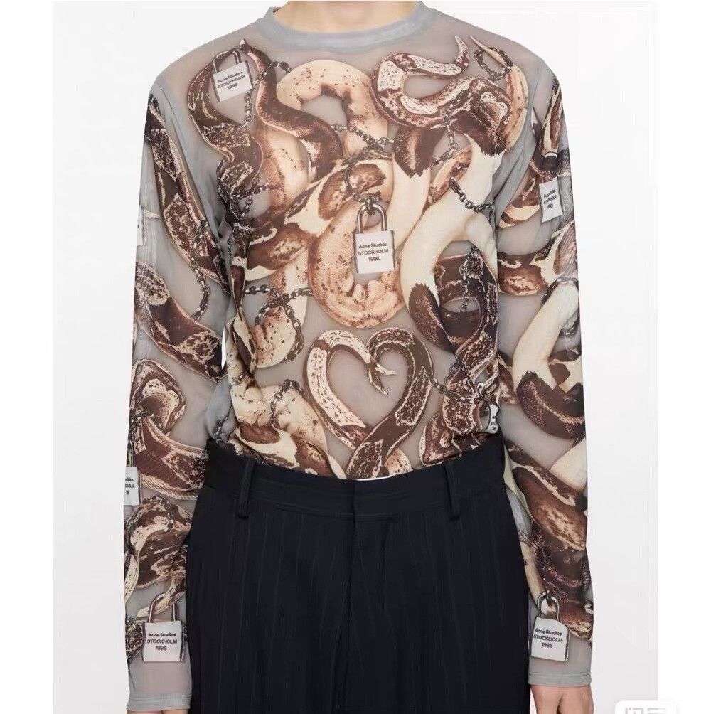 Acne Studios Acne Studios Long Sleeve Printed Top Size US M / EU 48-50 / 2 - 5 Thumbnail