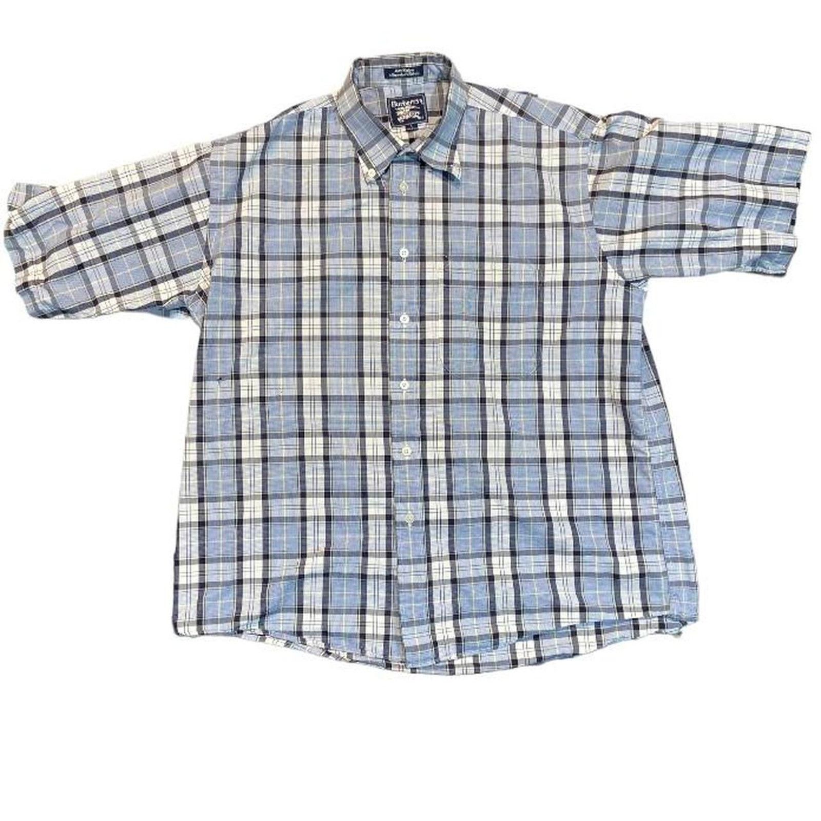 Burberry 80s button up blue plaid Size US L / EU 52-54 / 3 - 1 Thumbnail