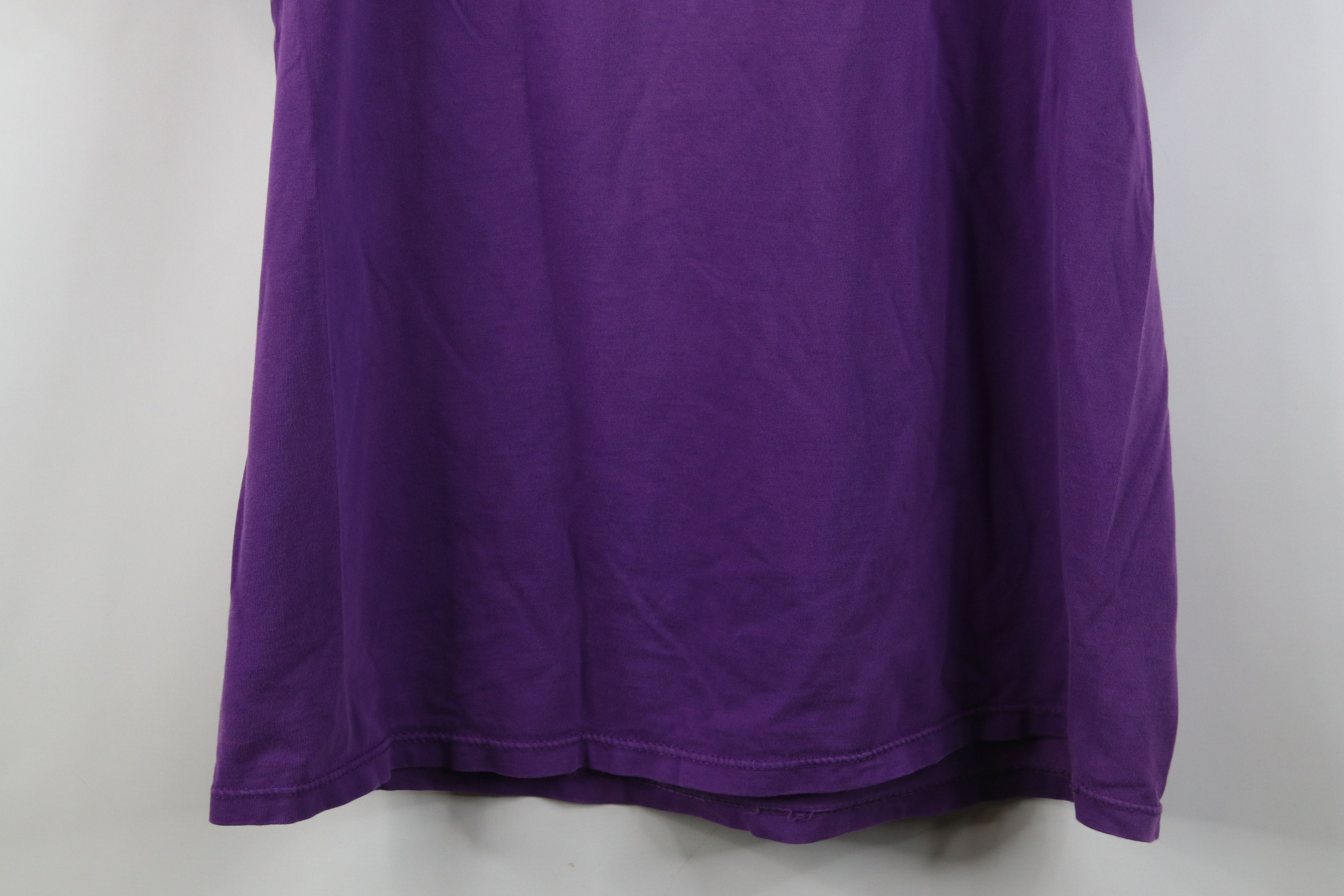 Russell Athletic Vintage 90s Russell Athletic Blank Cotton T-Shirt Purple USA Size US L / EU 52-54 / 3 - 15 Thumbnail