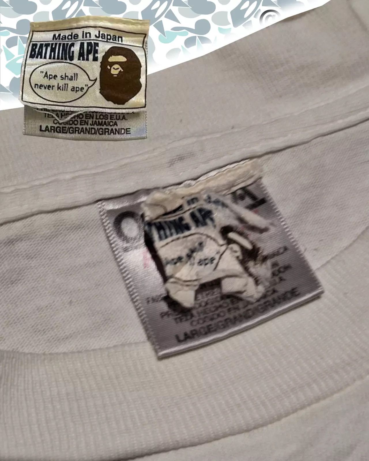 Bape × Vintage Busy Works Tee Size US L / EU 52-54 / 3 - 3 Thumbnail