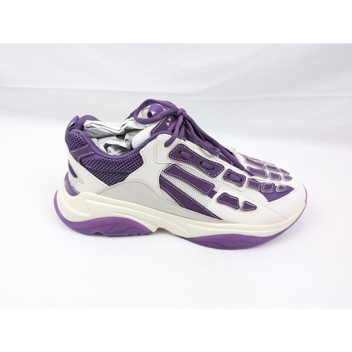 Amiri o1rshd1 Bone Runners in Cream/Purple Size US 12 / EU 45 - 1 Thumbnail
