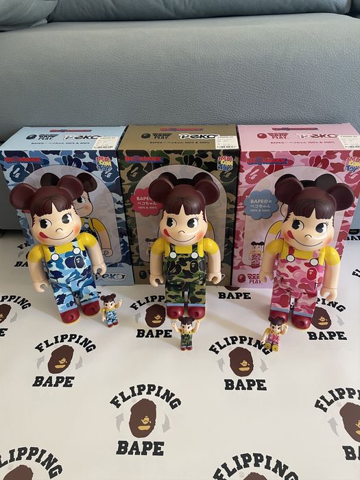 Bape BAPE X FUJIYA ABC CAMO PEKO BE@RBRICK 100% & 400% SET OF 3