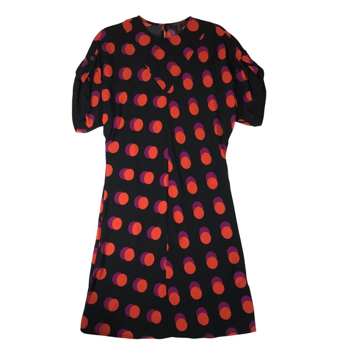 Louis Vuitton Louis Vuitton 2015 Polka Dot Black Silk Dress Knee-Length Dr Size XXS / US 00 / IT 34 - 4 Thumbnail