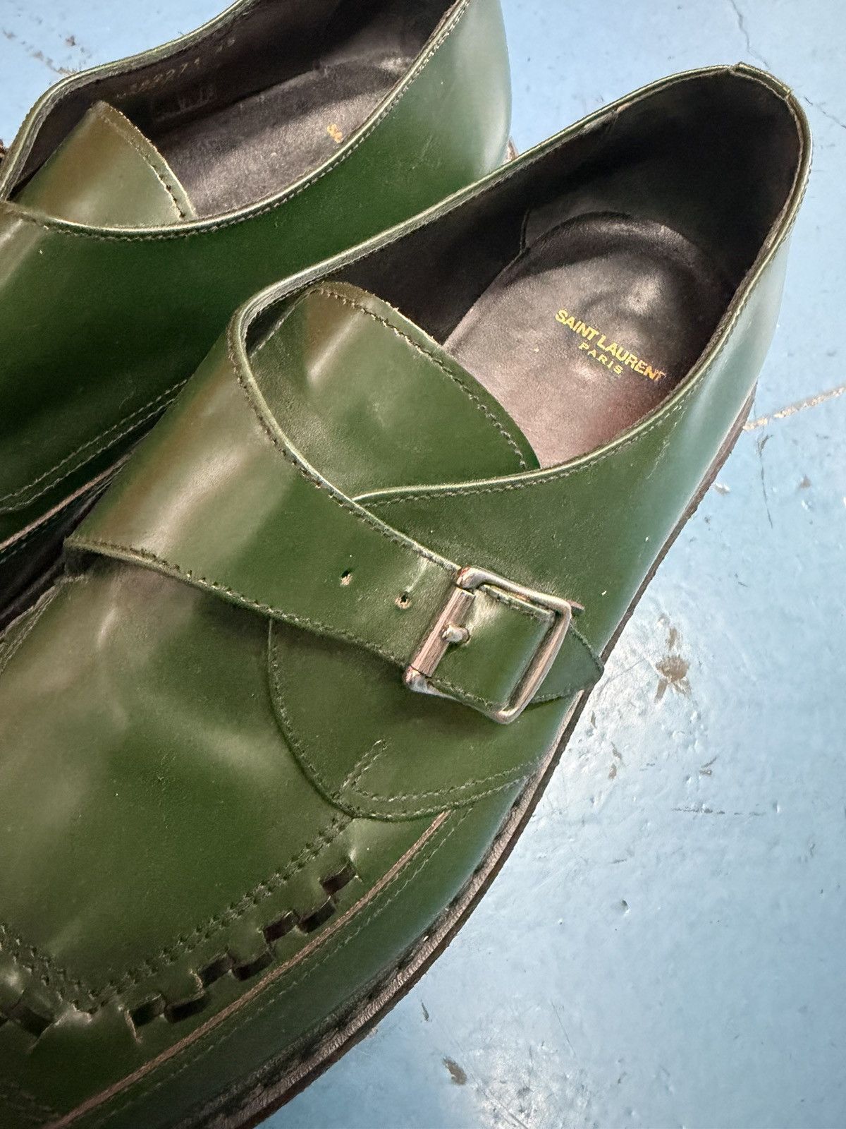 Saint Laurent Paris SAINT LAURENT GREEN CREEPER Size US 12 / EU 45 - 4 Thumbnail