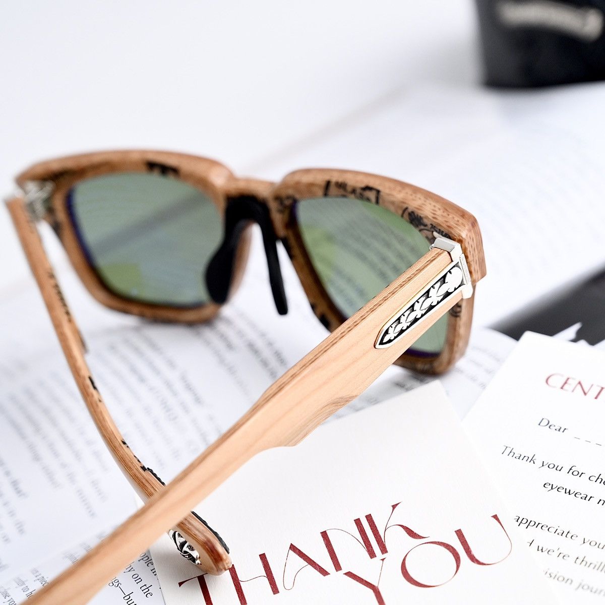 Chrome Hearts CHROME HEARTS LILITH WOOD PLYWOOD SUNGLASSES Size ONE SIZE - 2 Thumbnail