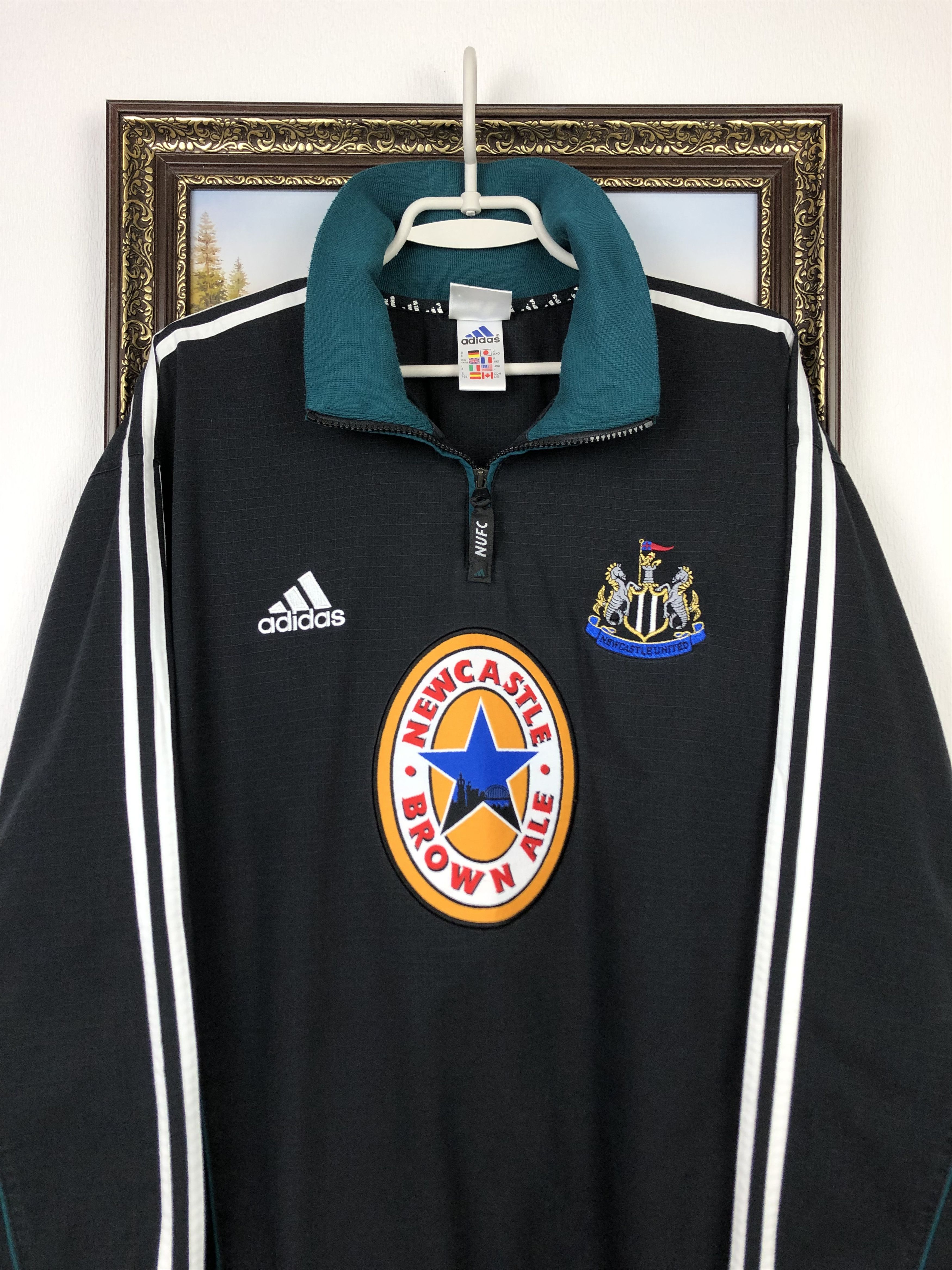 Vintage Adidas Newcastle United Football Jacket Sweatshirt