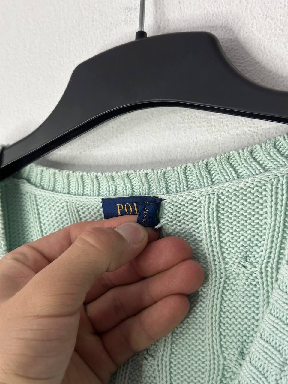 Polo Ralph Lauren Polo Ralph Lauren Cable Knit Sweater Mint Pima Cotton S Y2K Size S / US 4 / IT 40 - 7 Thumbnail