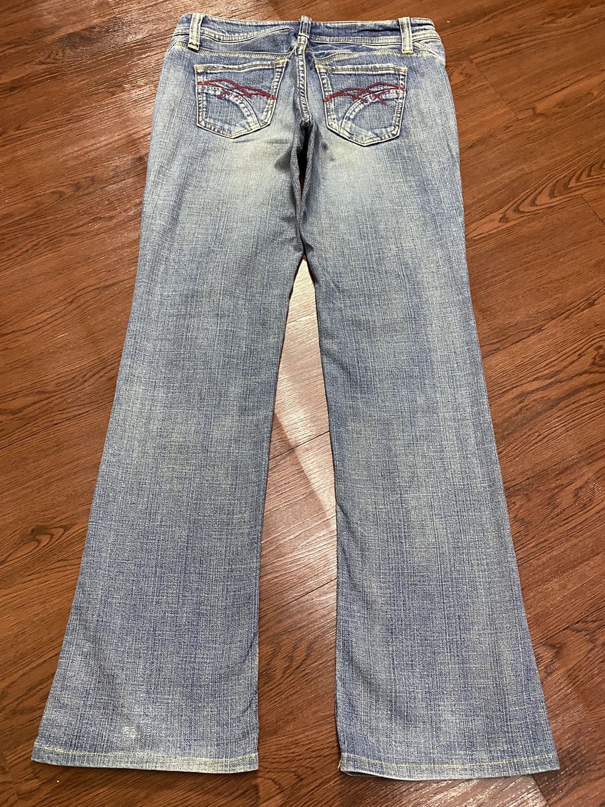 Japanese Brand Vintage Geogia Love Big John Faded Wash Flare Jeans Size 32" / US 10 / IT 46 - 2 Thumbnail