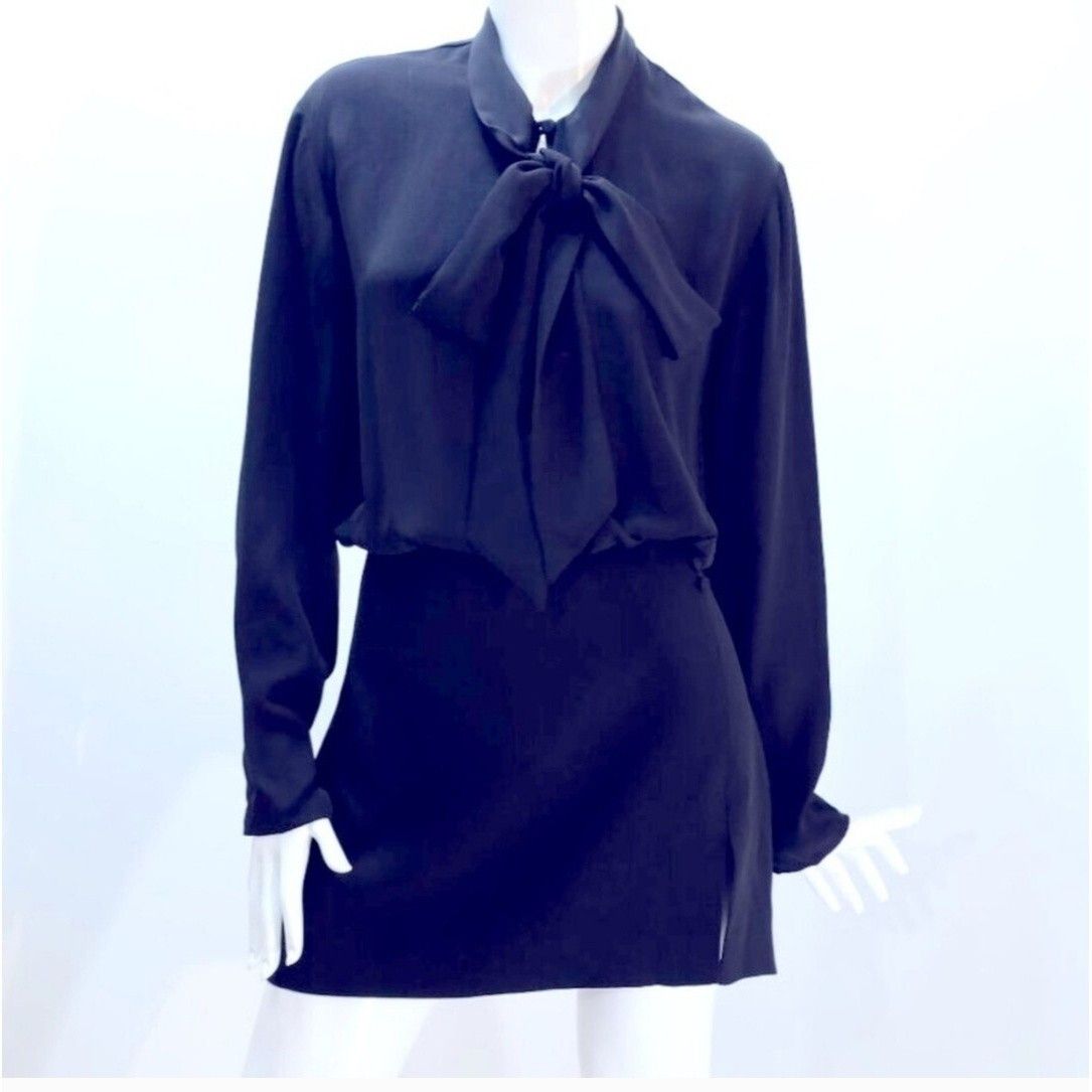 Zara ZARA Tied Mini Dress Black size M Size M / US 6-8 / IT 42-44 - 16 Thumbnail