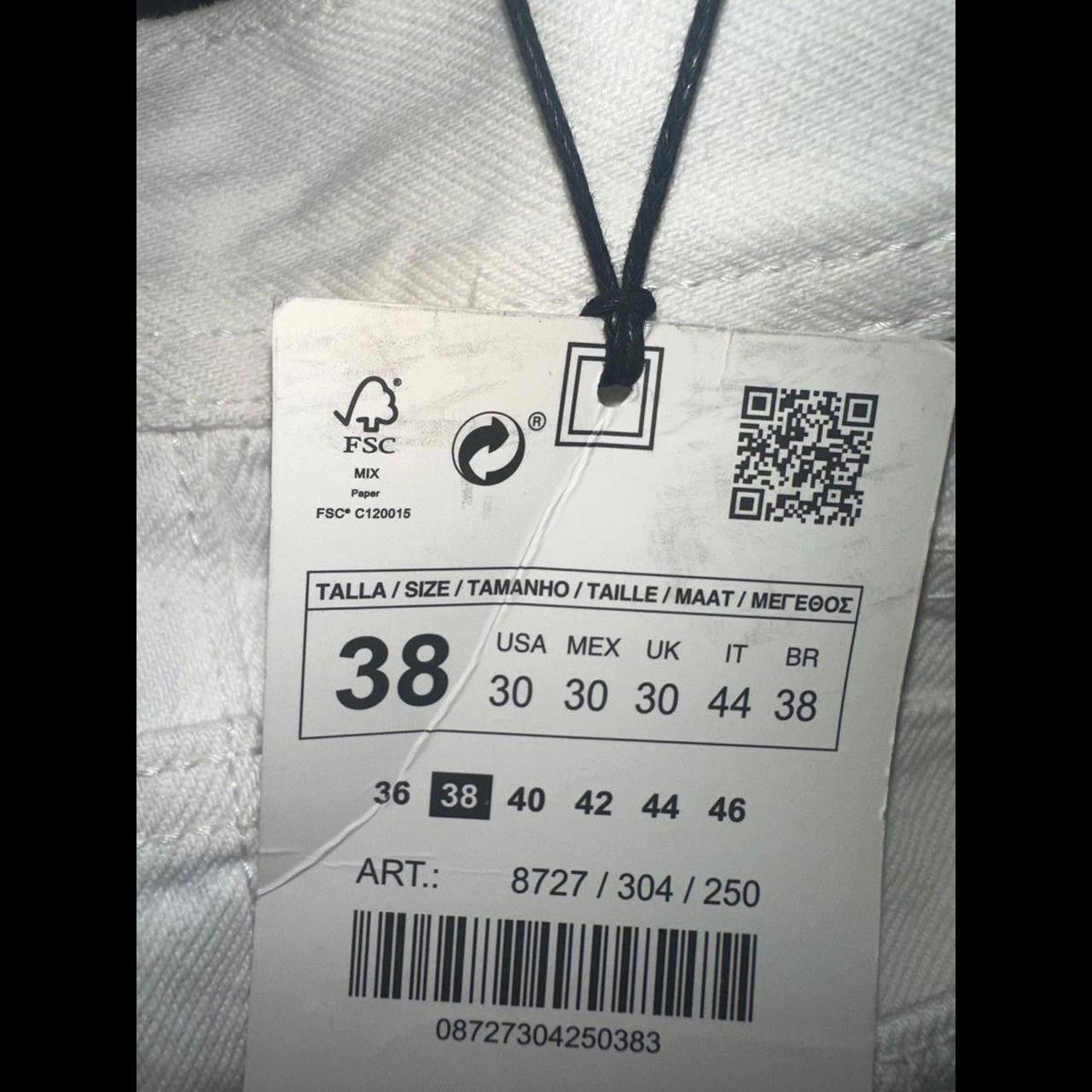 Zara New Mens White Denim Standards Size US 30 / EU 46 - 6 Thumbnail