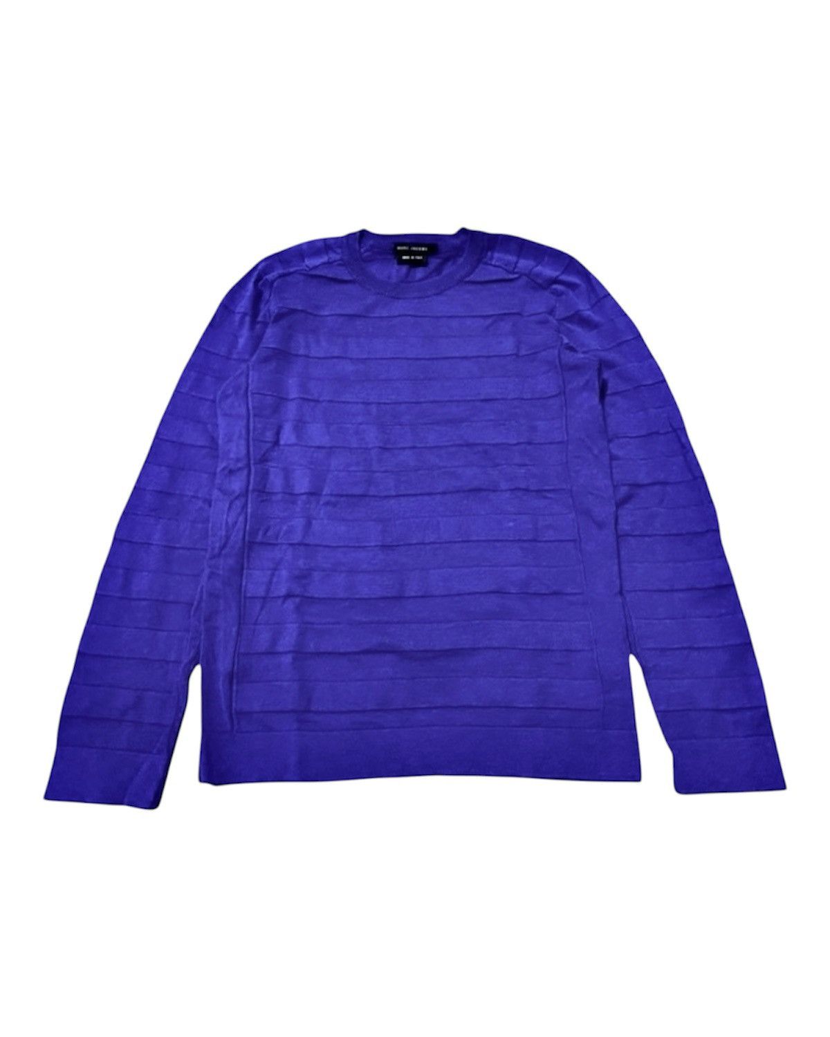 Marc Jacobs Marc Jacobs 3D stripe Effect Blue Cotton Sweater Size US S / EU 44-46 / 1 - 1 Thumbnail