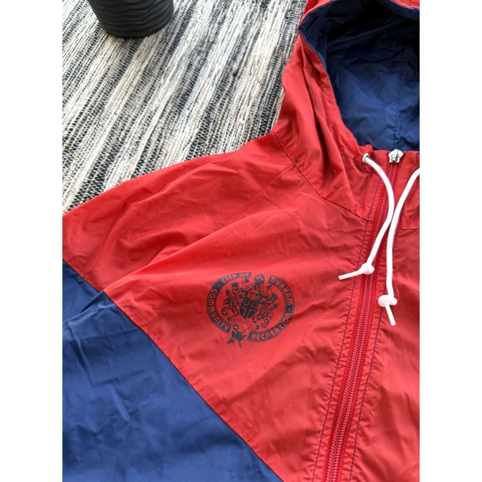 Nike VINTAGE Nike Durham Recreation Jacket Blue Nylon Full Zip L Mens 80s 90s Y2K Distressed Vintage Durham Jacket Nike Nylon Jacket Size US L / EU 52-54 / 3 - 4 Thumbnail