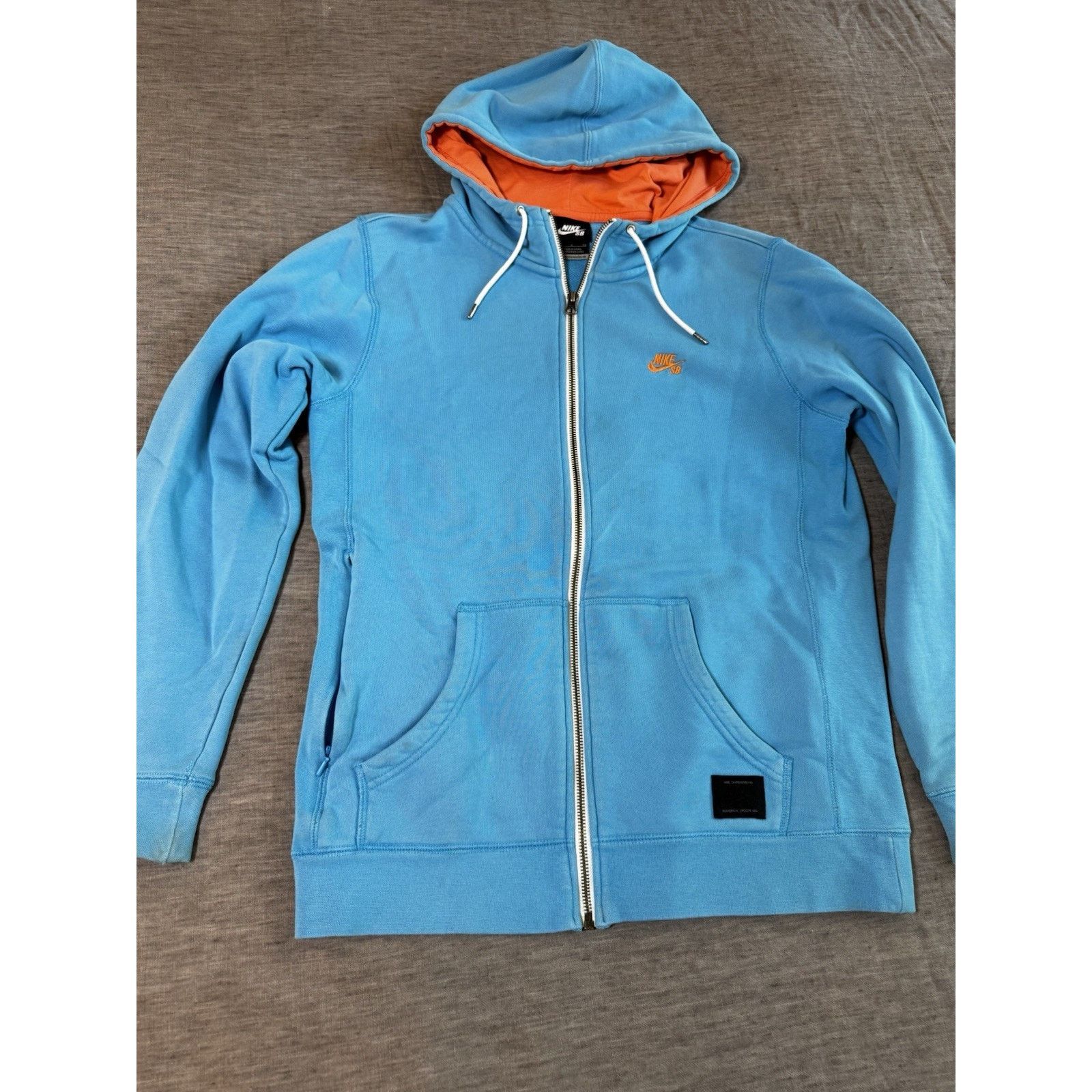 Nike Y2K Nike SB Full Zip Hoodie | Blue & Orange Skateboarding SM Size US S / EU 44-46 / 1 - 11 Thumbnail