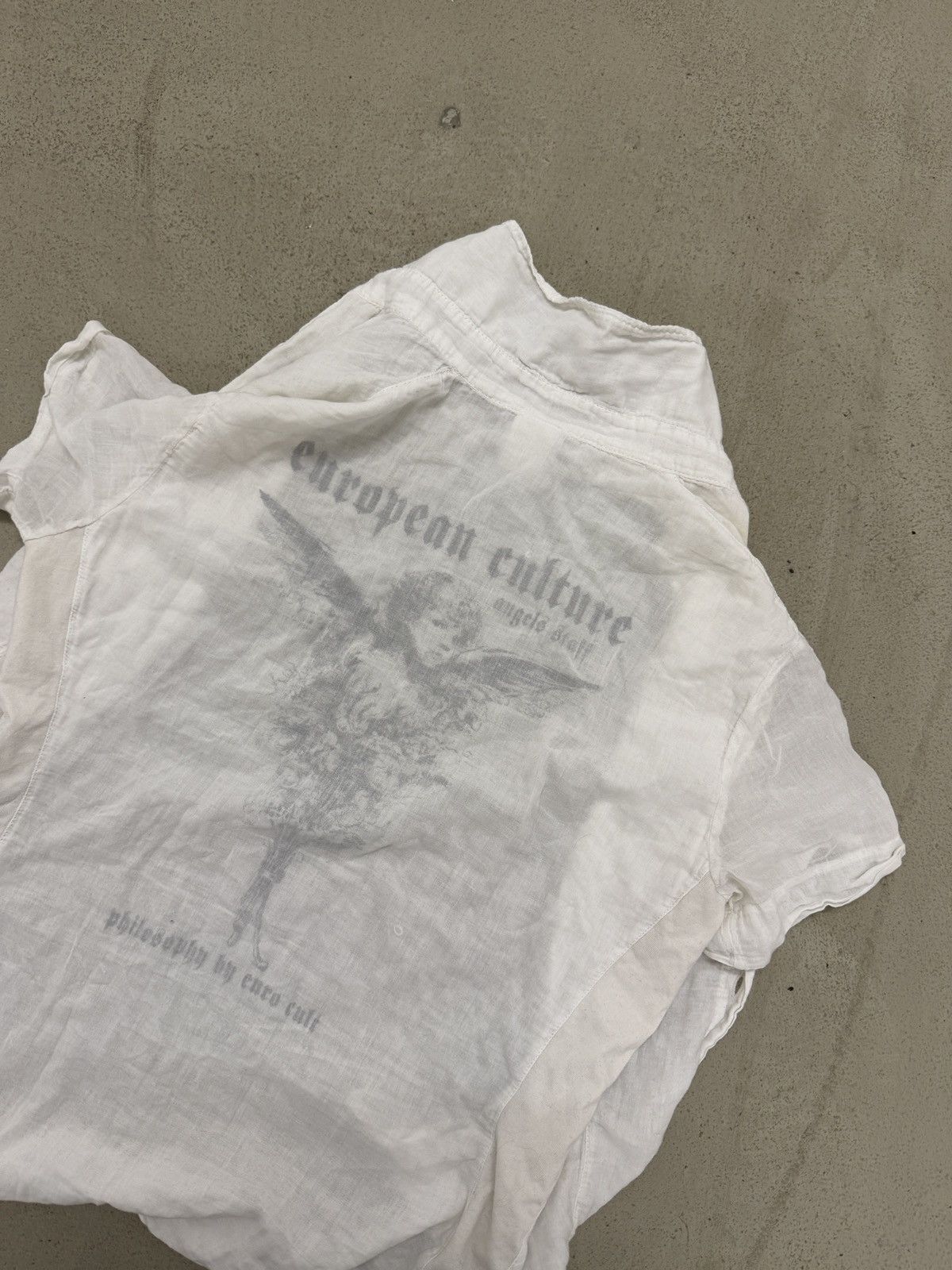 Other European Culture White Cotton Shirt with Angel Print Size S / US 4 / IT 40 - 3 Thumbnail