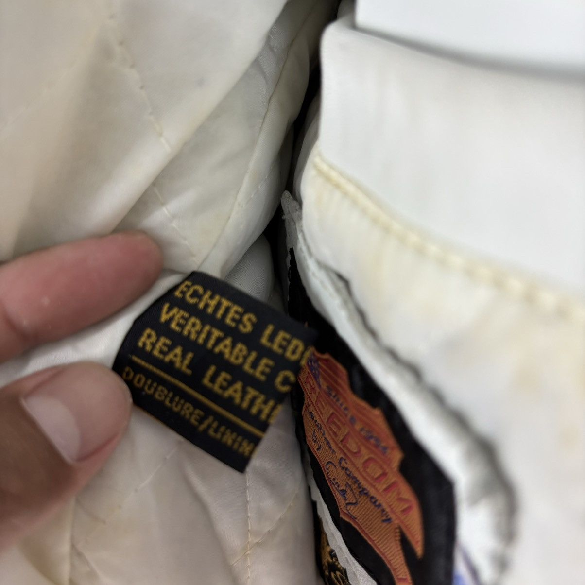 Genuine Leather 🔥Vintage FREEDOM Bikers Leather Jacket Size US S / EU 44-46 / 1 - 21 Thumbnail