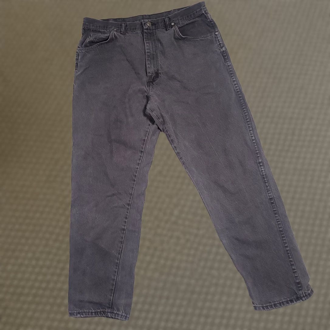 Wrangler VINTAGE Wrangler Jeans Mens 38X30 Black Mid Rise Denim Made In USA Jeans Mens Black 5-Pocket Cowboy USA Wrangler Size US 38 / EU 54 - 1 Thumbnail