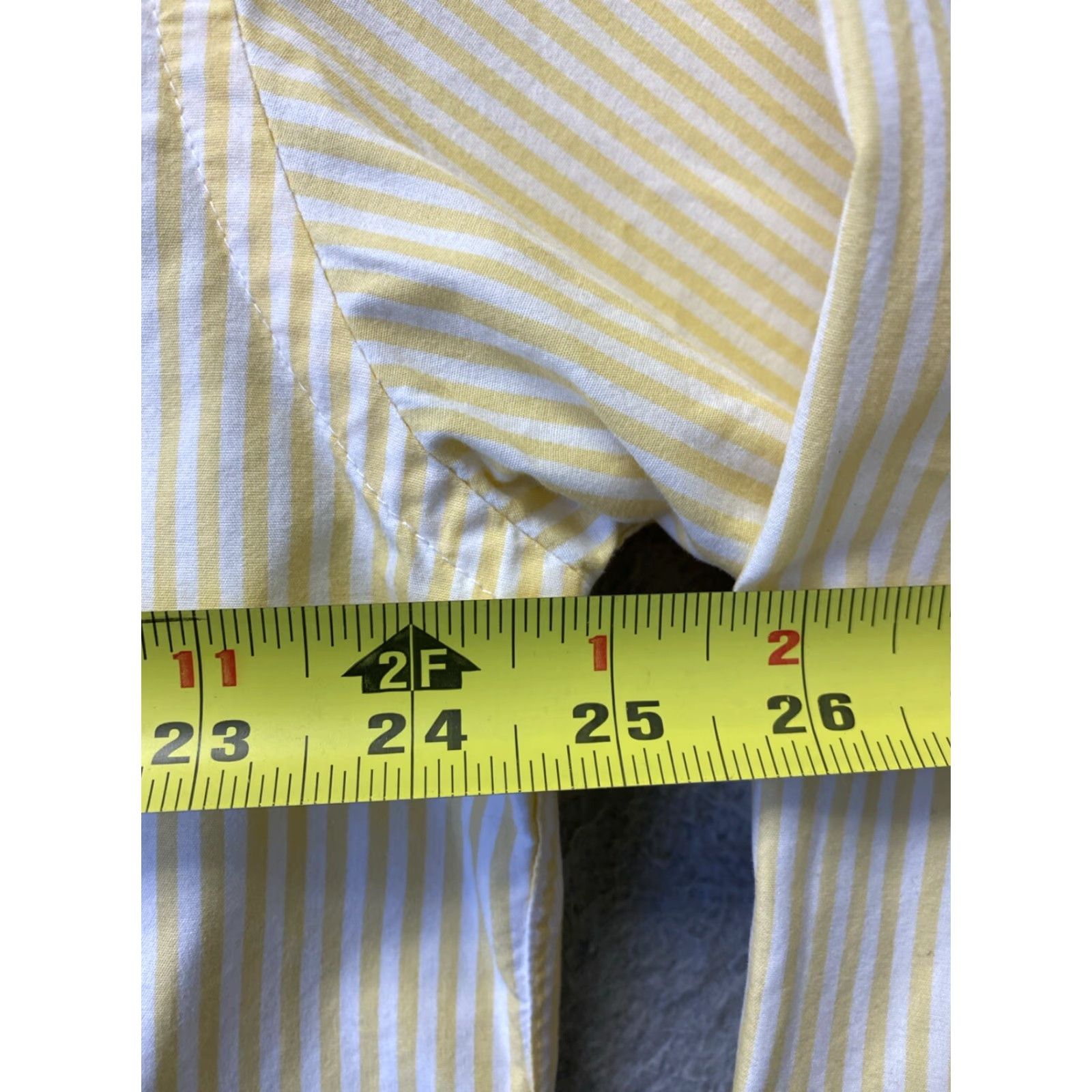 Tommy Hilfiger TOMMY HILFIGER Striped Casual Button-Up Shirt 2XL Yellow Long Sleeve Mens Size US XXL / EU 58 / 5 - 6 Thumbnail