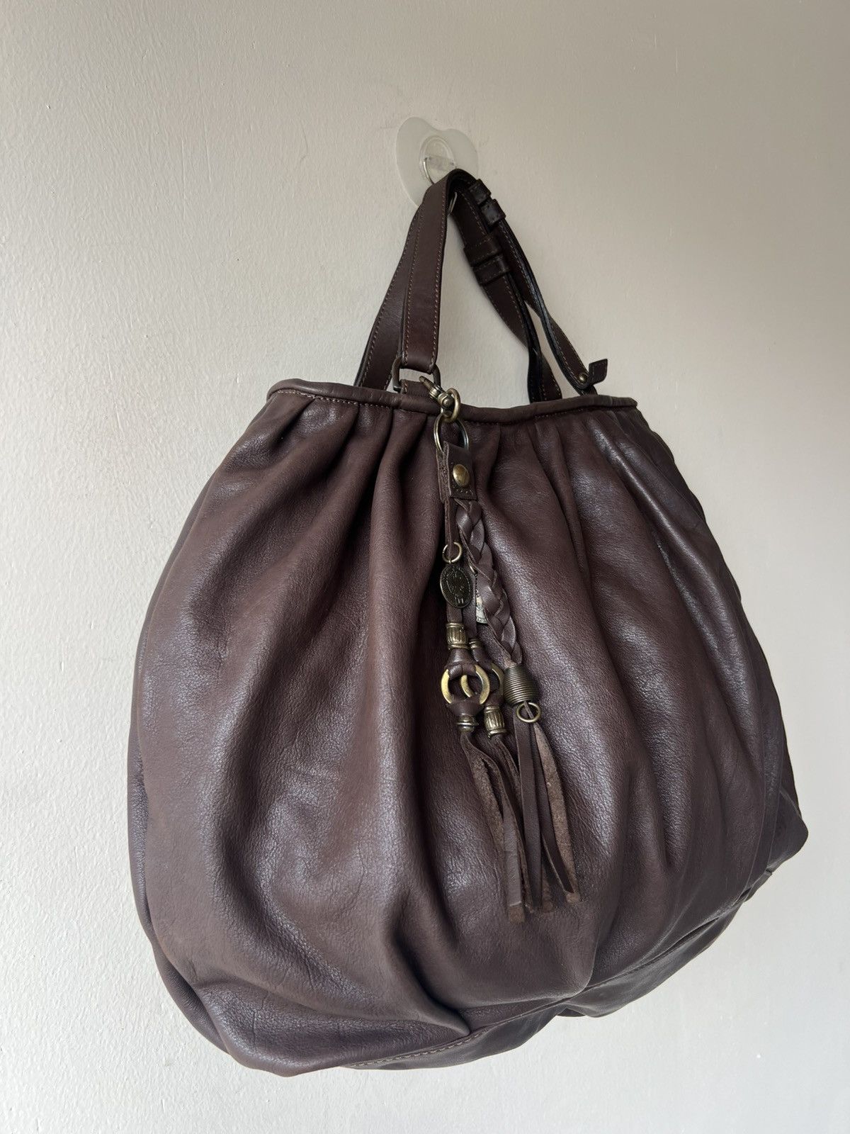 Leather Vintage SPIGA Italy Patina Brown Leather Bag Size ONE SIZE - 18 Thumbnail