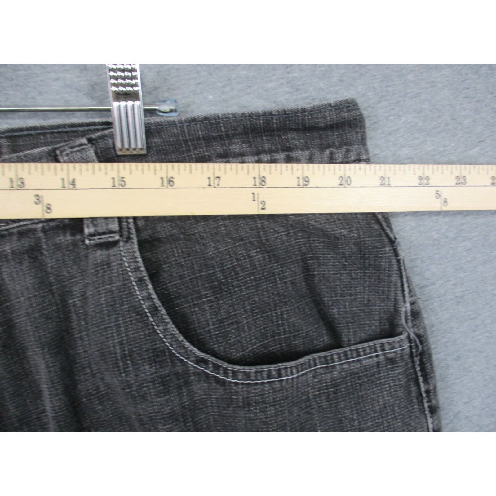 Vintage Evolution Jeans Men’s 42x32 Black Dark Wash Baggy Wide Leg Denim Relaxed 42 32 Inseam 42in Dark Wash Mens Jeans Size US 42 / EU 58 - 4 Thumbnail