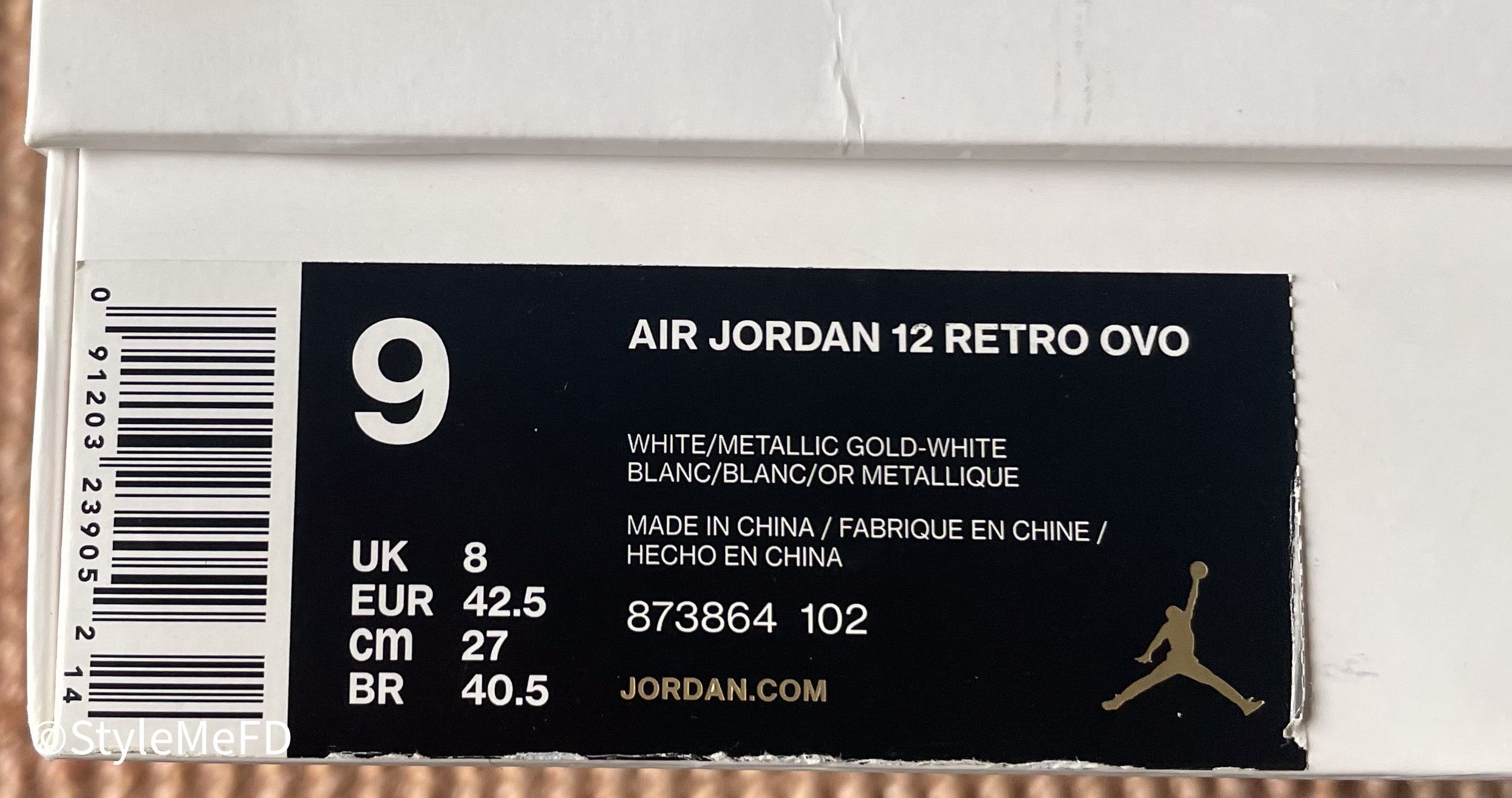 Jordan Brand × October's Very Own 2016 OVO x NIKE JORDAN 12 RETRO "WHITE" MENS SIZE 9 Size US 9 / EU 42 - 11 Thumbnail