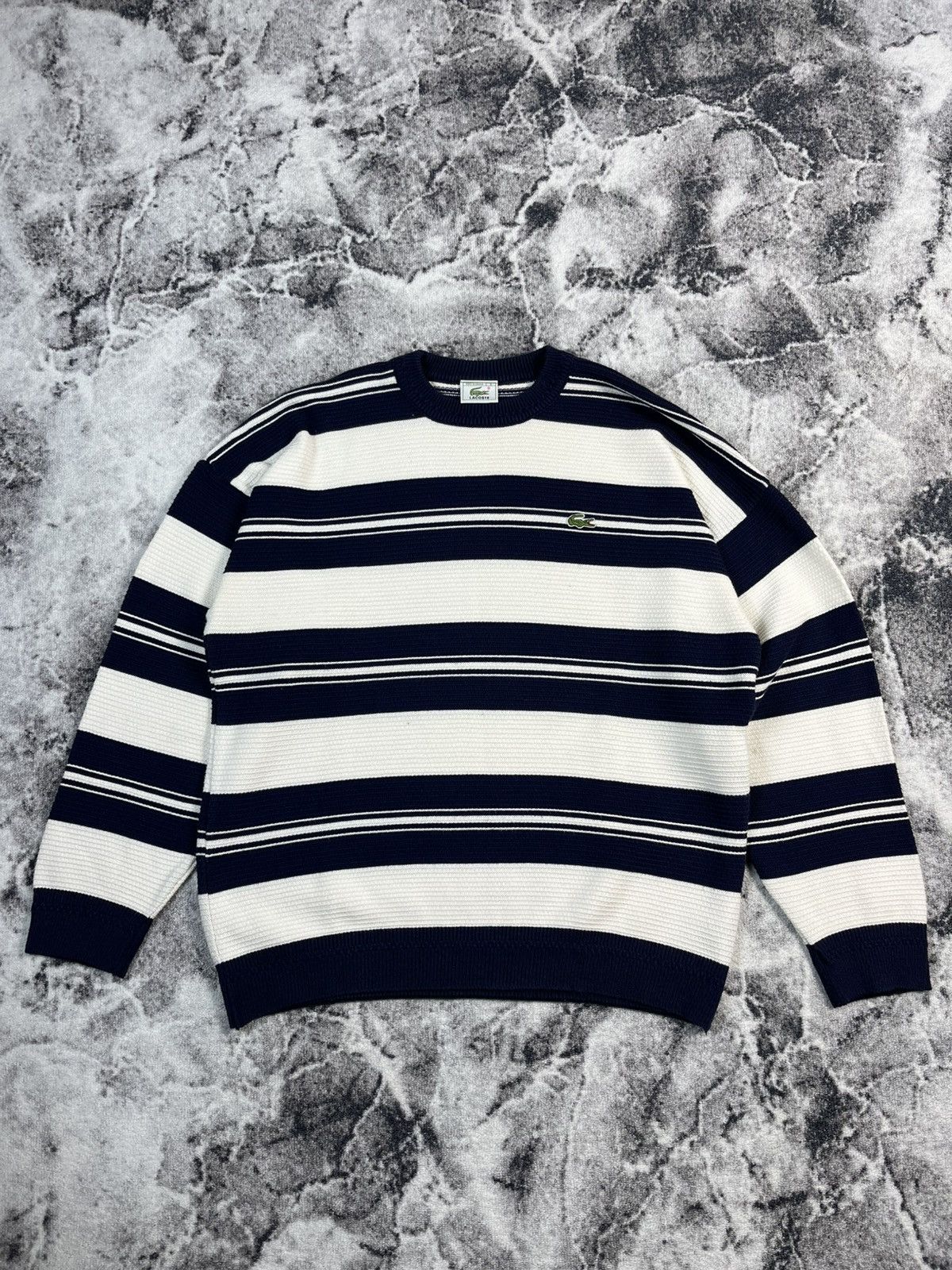 Lacoste Lacoste Vintage Striped Knit Sweater Size US L / EU 52-54 / 3 - 1 Thumbnail