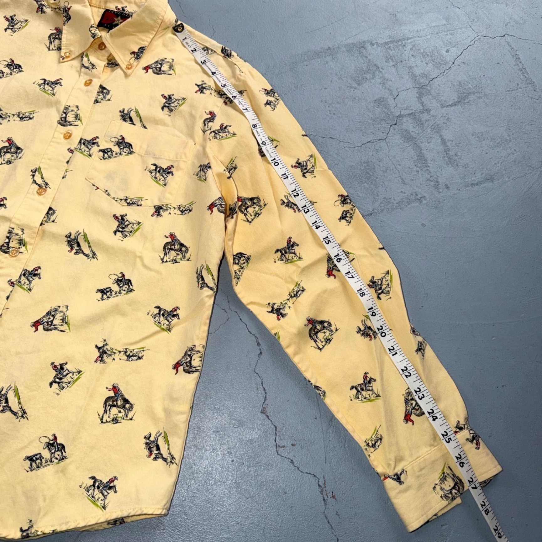 Roper VINTAGE Five Star by Roper Western Button Down Shirt M Horses AOP Shirt Size M / US 6-8 / IT 42-44 - 4 Thumbnail