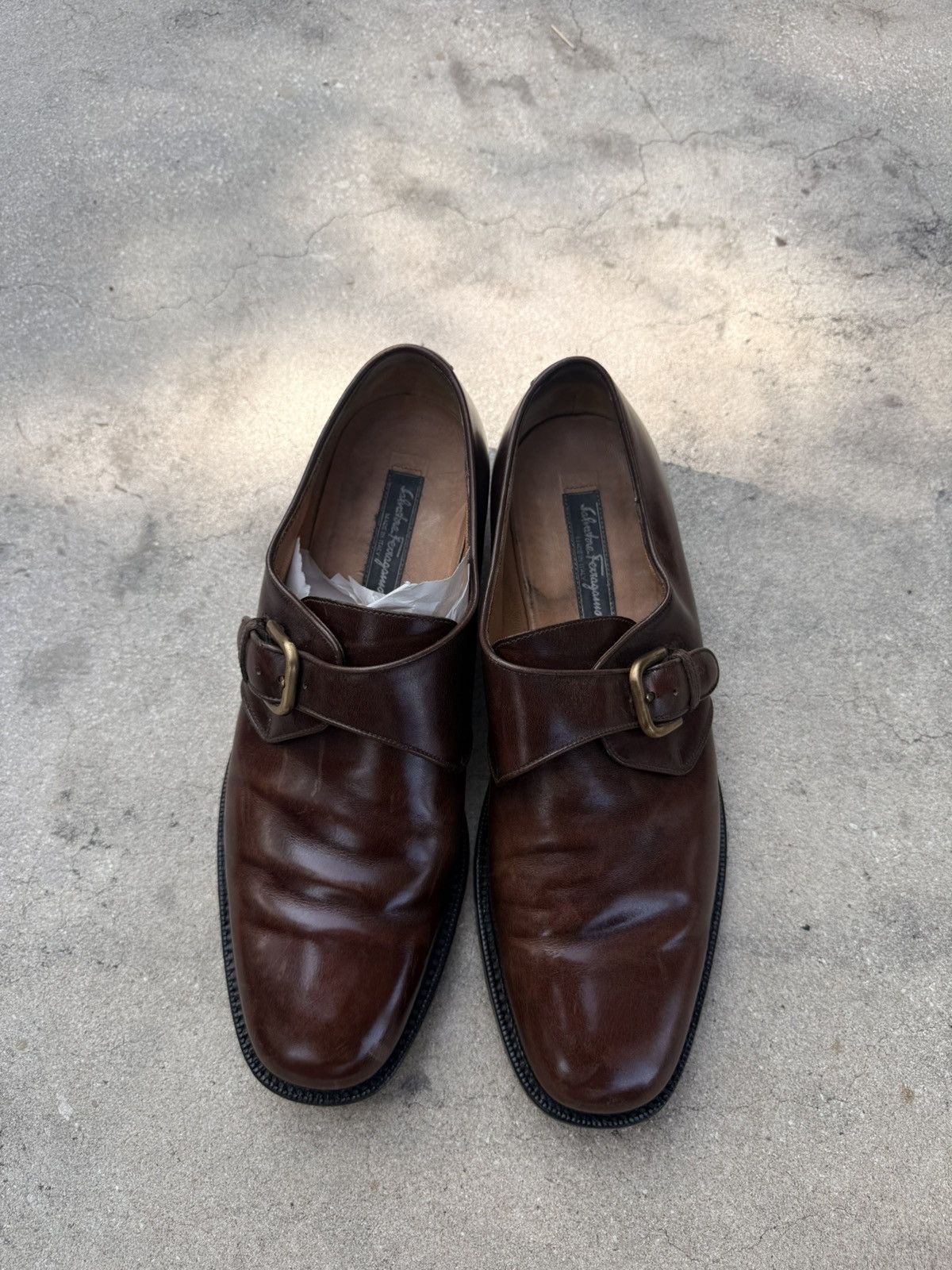 Salvatore Ferragamo Salvatore Ferragamo Shoes Tramezza Handmade Italy Monk Strap Size US 8 / EU 41 - 2 Thumbnail