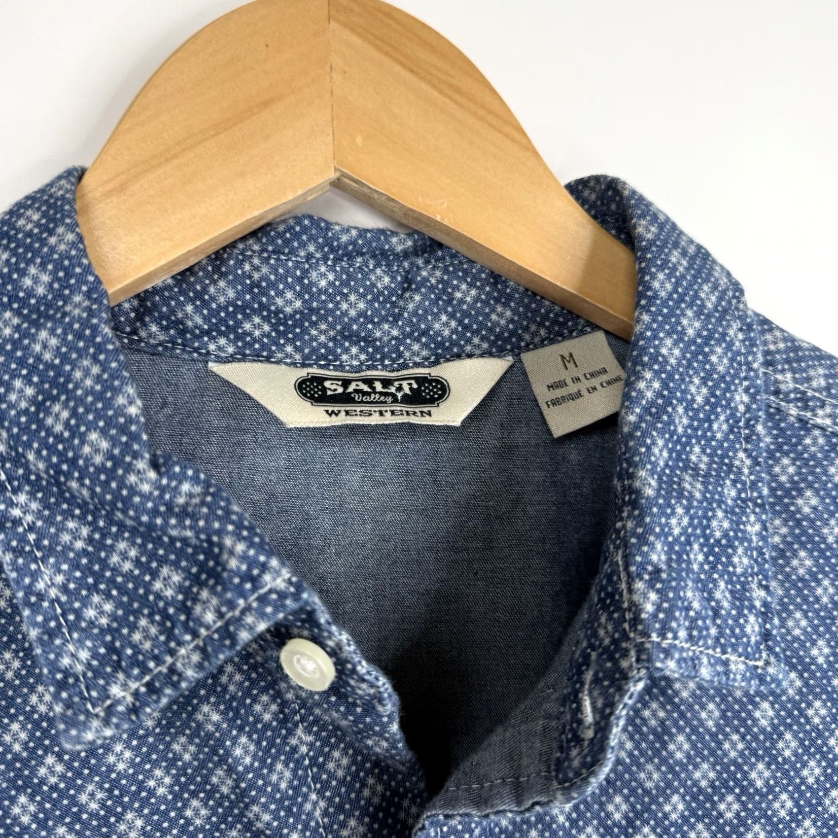 Vintage Salt Valley Western Button-Up Shirt Mens M Blue All Over Print Cowboy Western Size US M / EU 48-50 / 2 - 3 Thumbnail