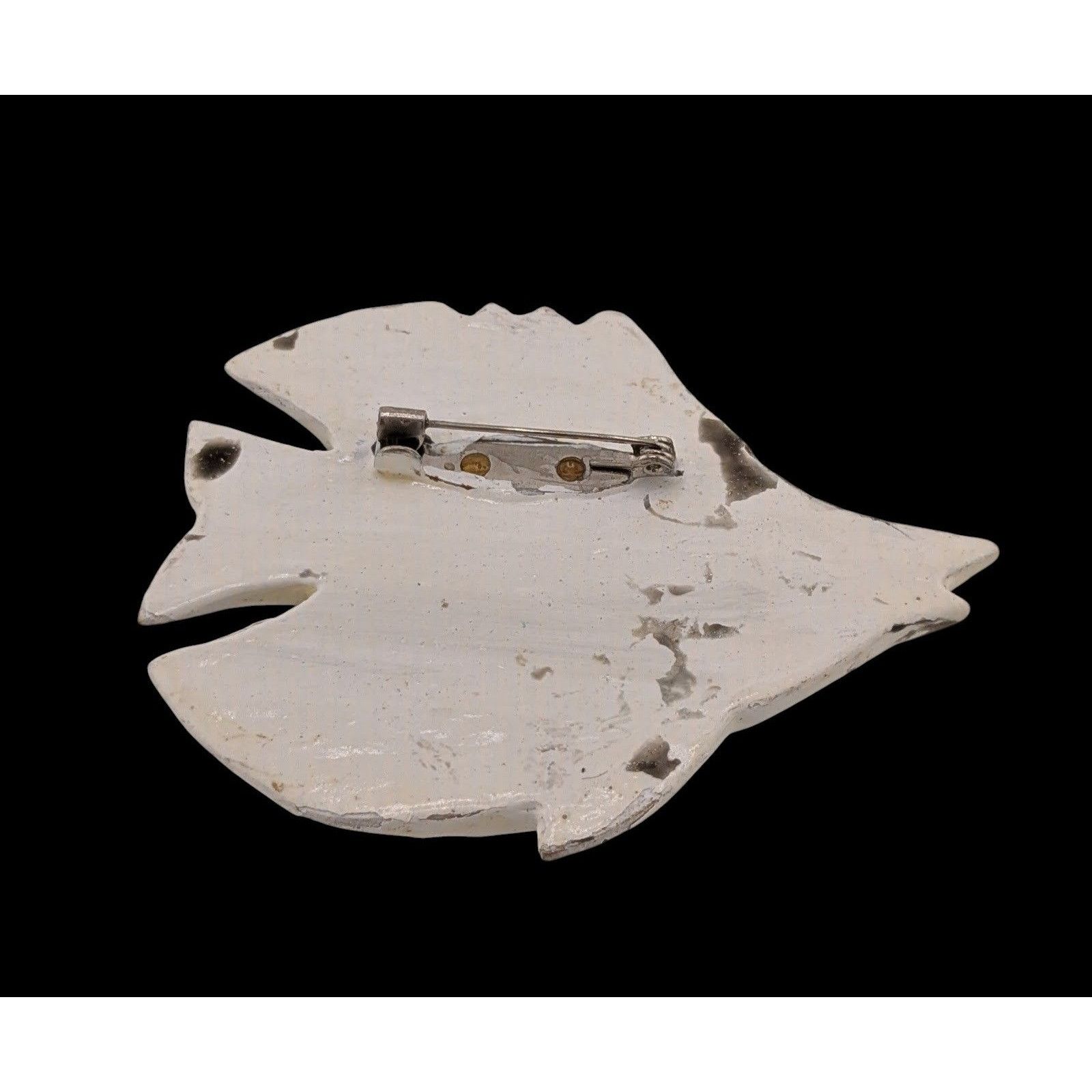 Other Vintage Wooden Fish Brooch Black And White Painted Size ONE SIZE - 3 Thumbnail