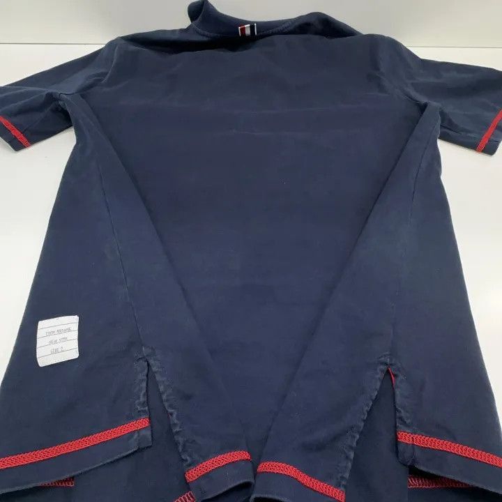 Thom Browne Thom Browne Navy Cotton Polo Shirt -2507 Size US M / EU 48-50 / 2 - 9 Thumbnail