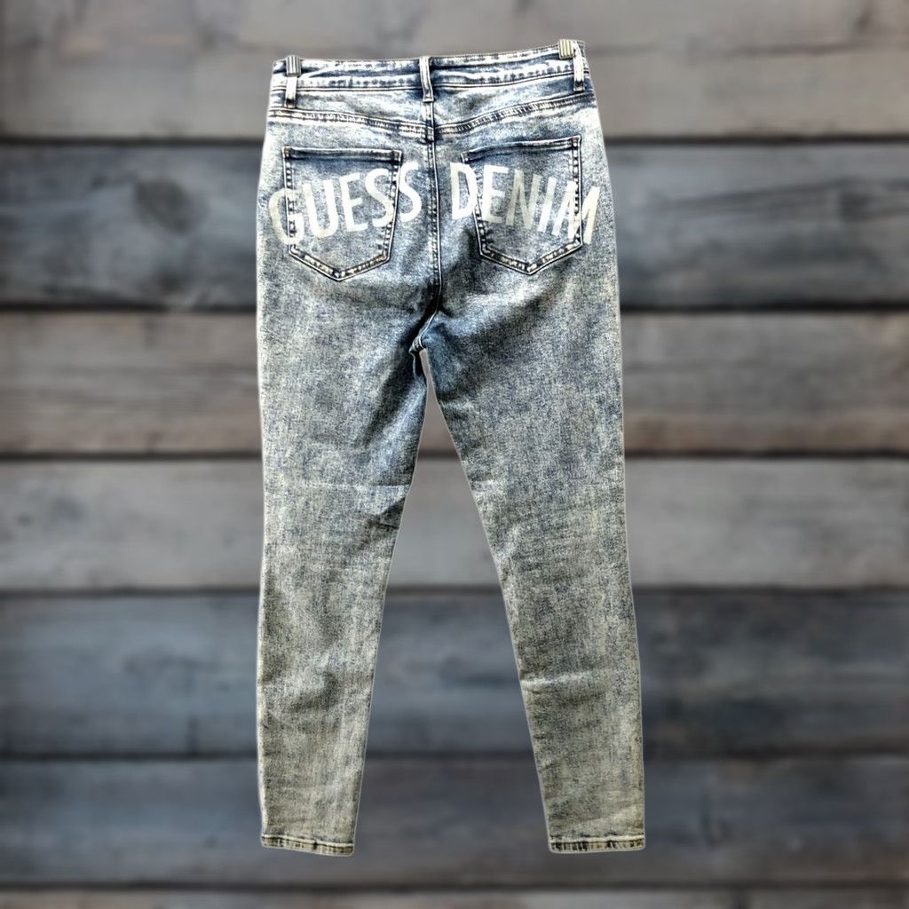 Guess GUESS Denim Skinny Jean Womens 30 Acid Wash High Rise Logo butt Stretch Jeans Size 30" / US 8 / IT 44 - 1 Thumbnail