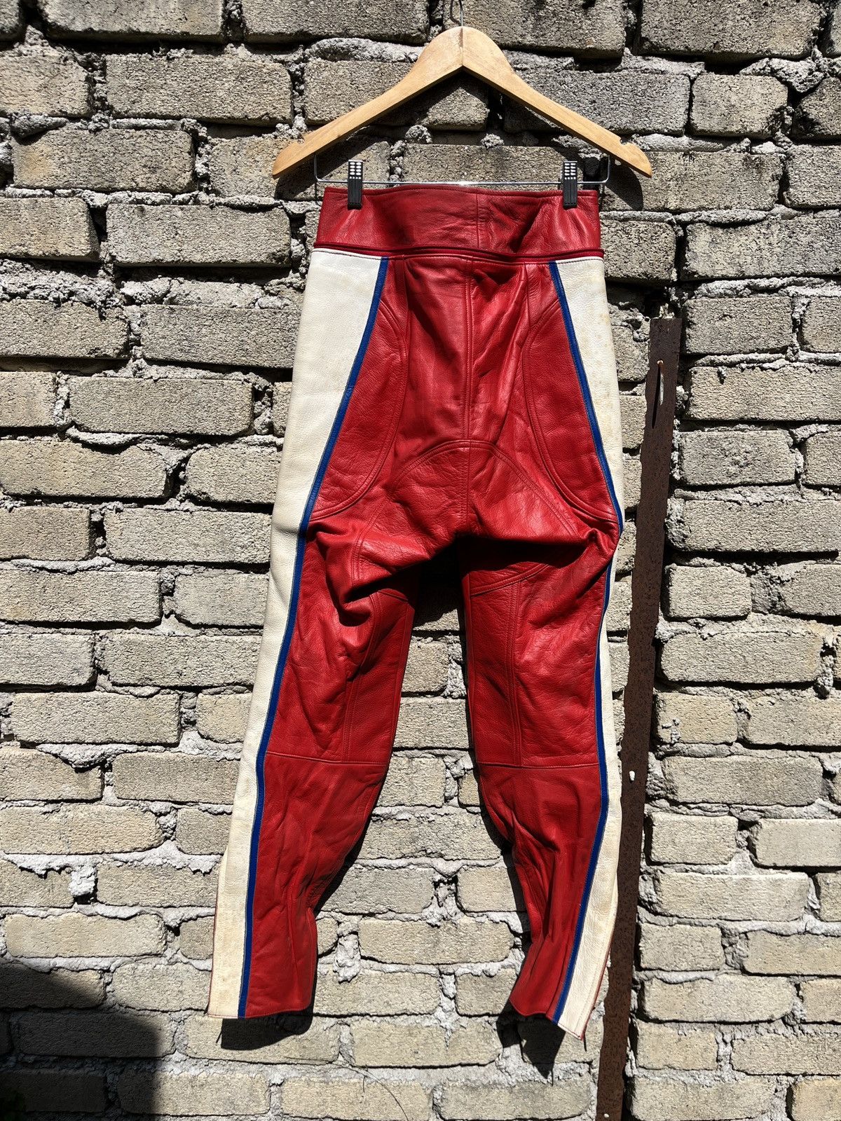 Genuine Leather × Vintage Kushitani Hamamatsu 2 Pieces Overall Leather Racing Set Size US 30 / EU 46 - 22 Thumbnail