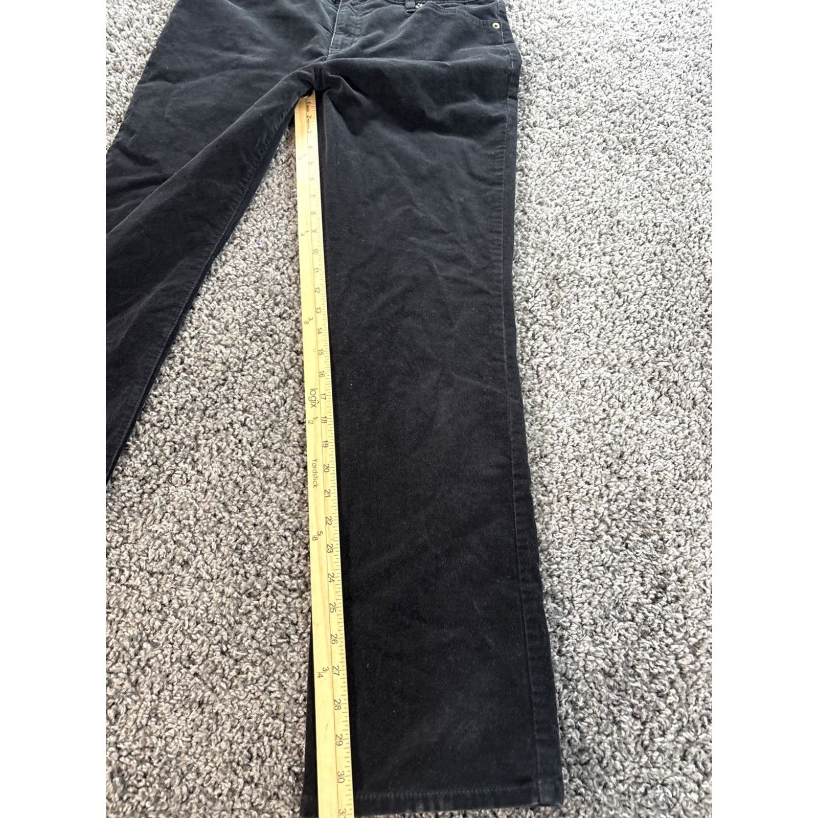Ralph Lauren VINTAGE Lauren Ralph Lauren Pants Womens 32x31 Black Corduroy Bootcut Chino Cotton Flare Y2K Womens Size 24" / US 00 / IT 34 - 2 Thumbnail