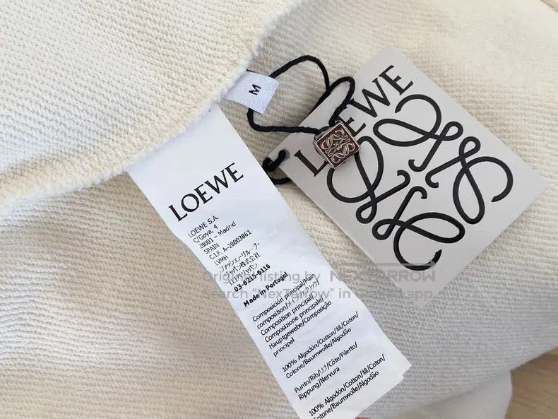 Loewe Loewe Leather Patch Relaxed Hoodie in Beige Size US M / EU 48-50 / 2 - 8 Thumbnail