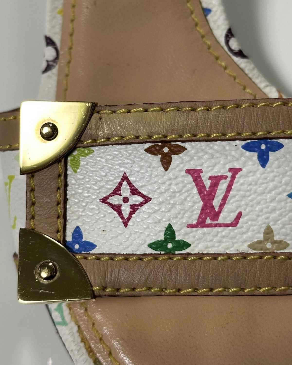 Louis Vuitton LOUIS VUITTON Monogram Leather Sandals Size US 5 / IT 35 - 9 Thumbnail