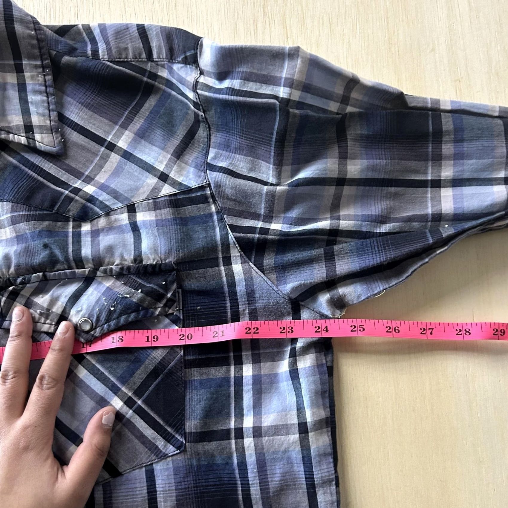 Vintage VINTAGE Bit & Bridle Shirt Men L Blue Plaid Long Sleeve Western Pearl Snap Button Up Size US L / EU 52-54 / 3 - 4 Thumbnail