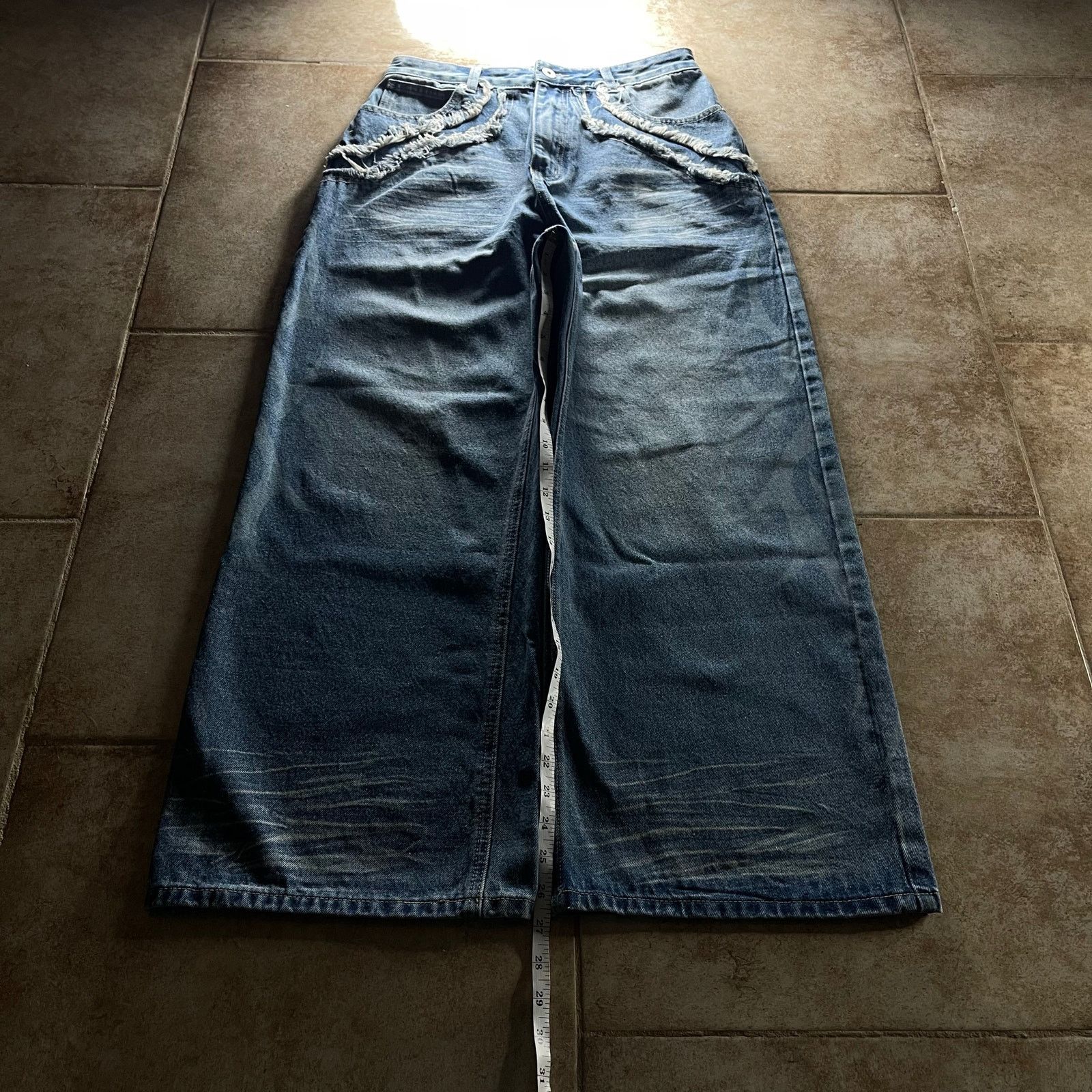 Other Japanese Archive Vintage Printed Blue Denim Baggy Jeans Size US 29 - 12 Thumbnail
