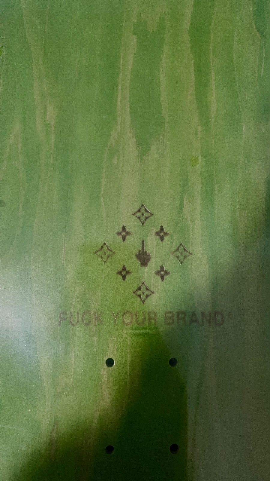 Fuck The Population Fuckyourbrand lv🖕🏼 Monogram Skateboard 🛹 Size ONE SIZE - 3 Thumbnail