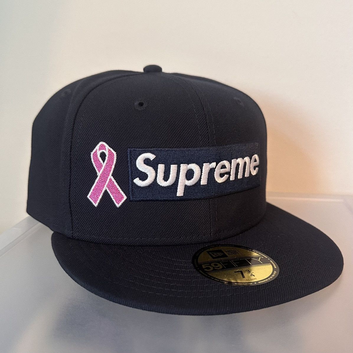 Supreme Supreme Breast Cancer Awareness Box Logo New Era Navy 7 3/4 Size ONE SIZE - 1 Thumbnail