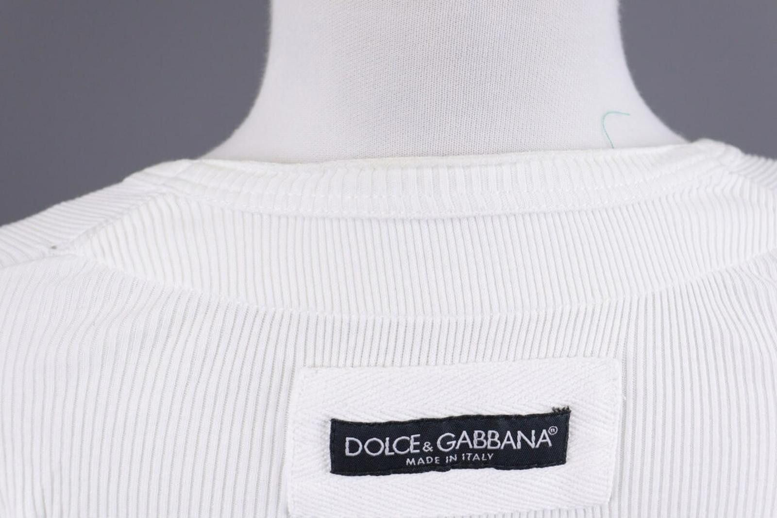 Dolce & Gabbana Dolce&Gabanna White V-Neck Pullover Size 46 Size S / US 4 / IT 40 - 12 Thumbnail