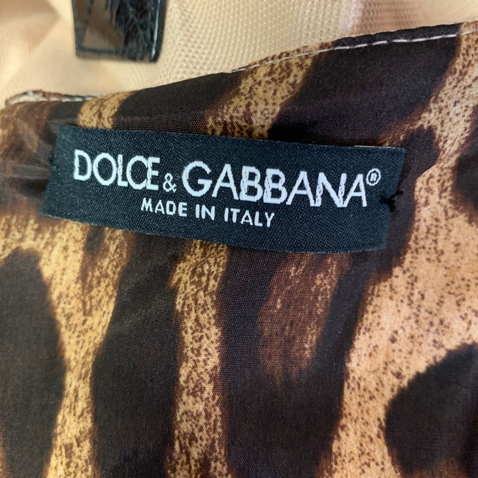 Dolce & Gabbana DOLCE & GABBANA Size M Tan Sheath Knee-Length Dress Size L / US 10 / IT 46 - 5 Thumbnail