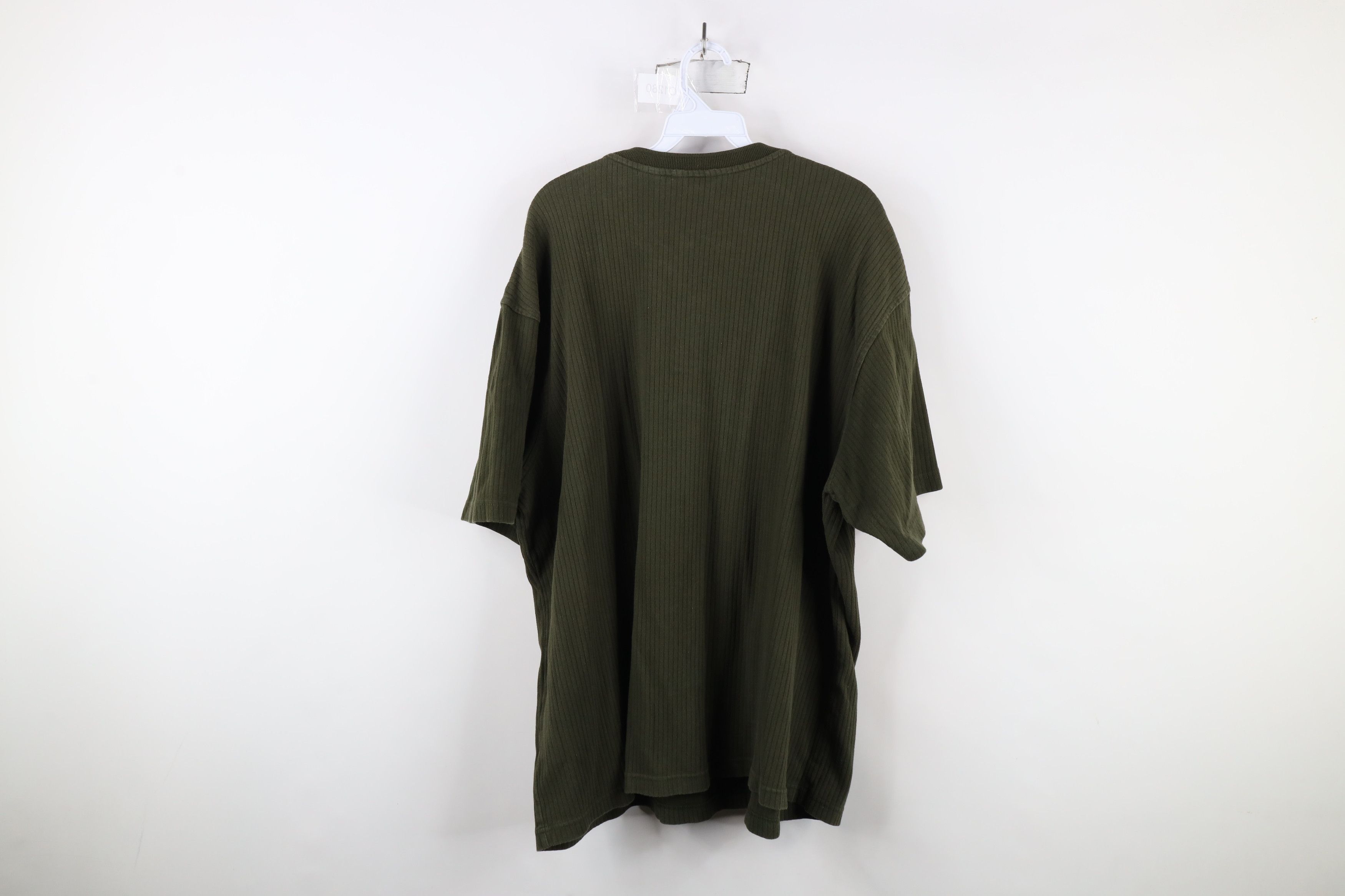 Vintage Vintage 90s Streetwear Ribbed Short Sleeve Henley T-Shirt Size US XXL / EU 58 / 5 - 8 Thumbnail