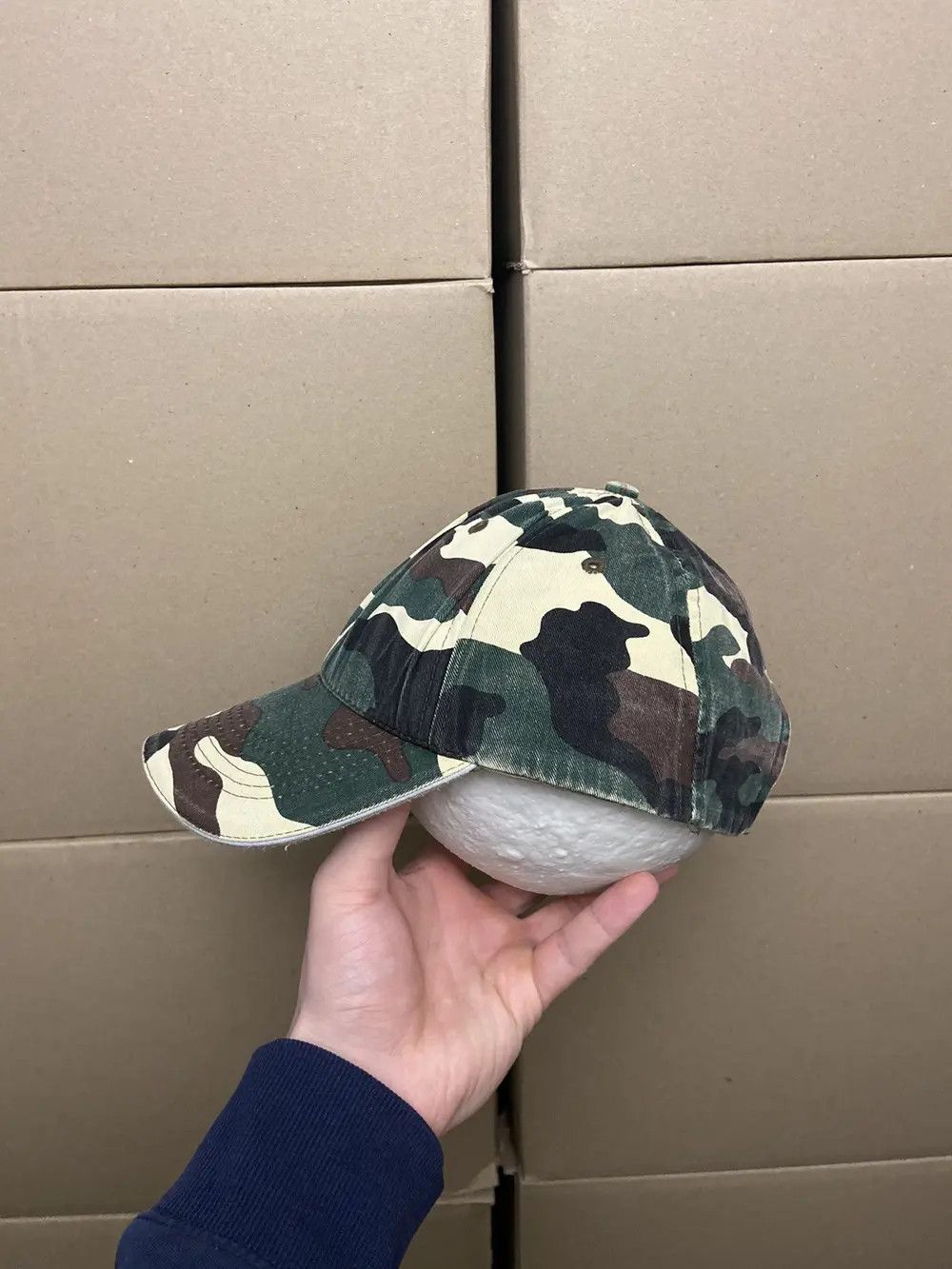 Vintage VINTAGE CAMO FADED CAP DAD HAT Y2K STREETWEAR WORKWEAR SKATE Size ONE SIZE - 2 Thumbnail