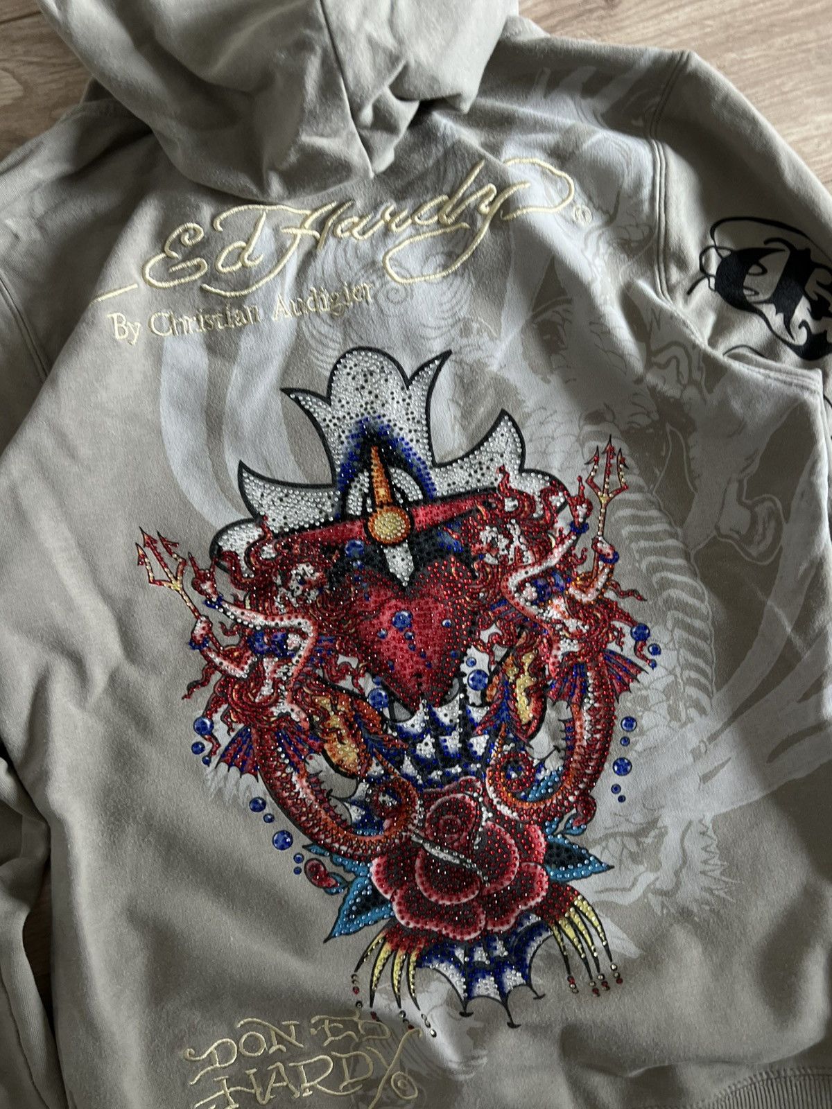 Ed Hardy Ed hardy zip hoodie y2k ed hardy crazy print Size S / US 4 / IT 40 - 12 Thumbnail